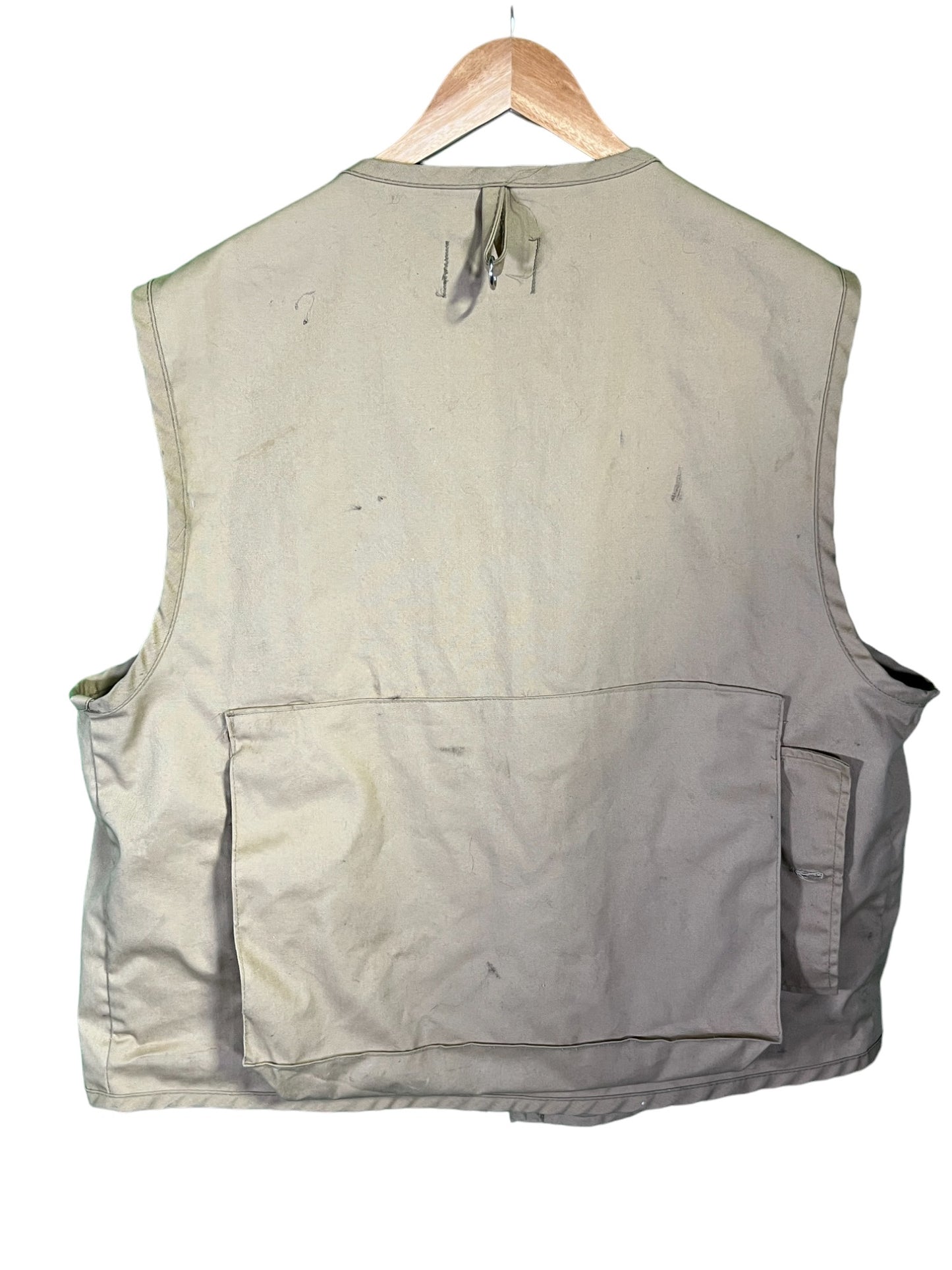 Vintage Saftback Hunting Cargo Zip Up Vest Size XXL