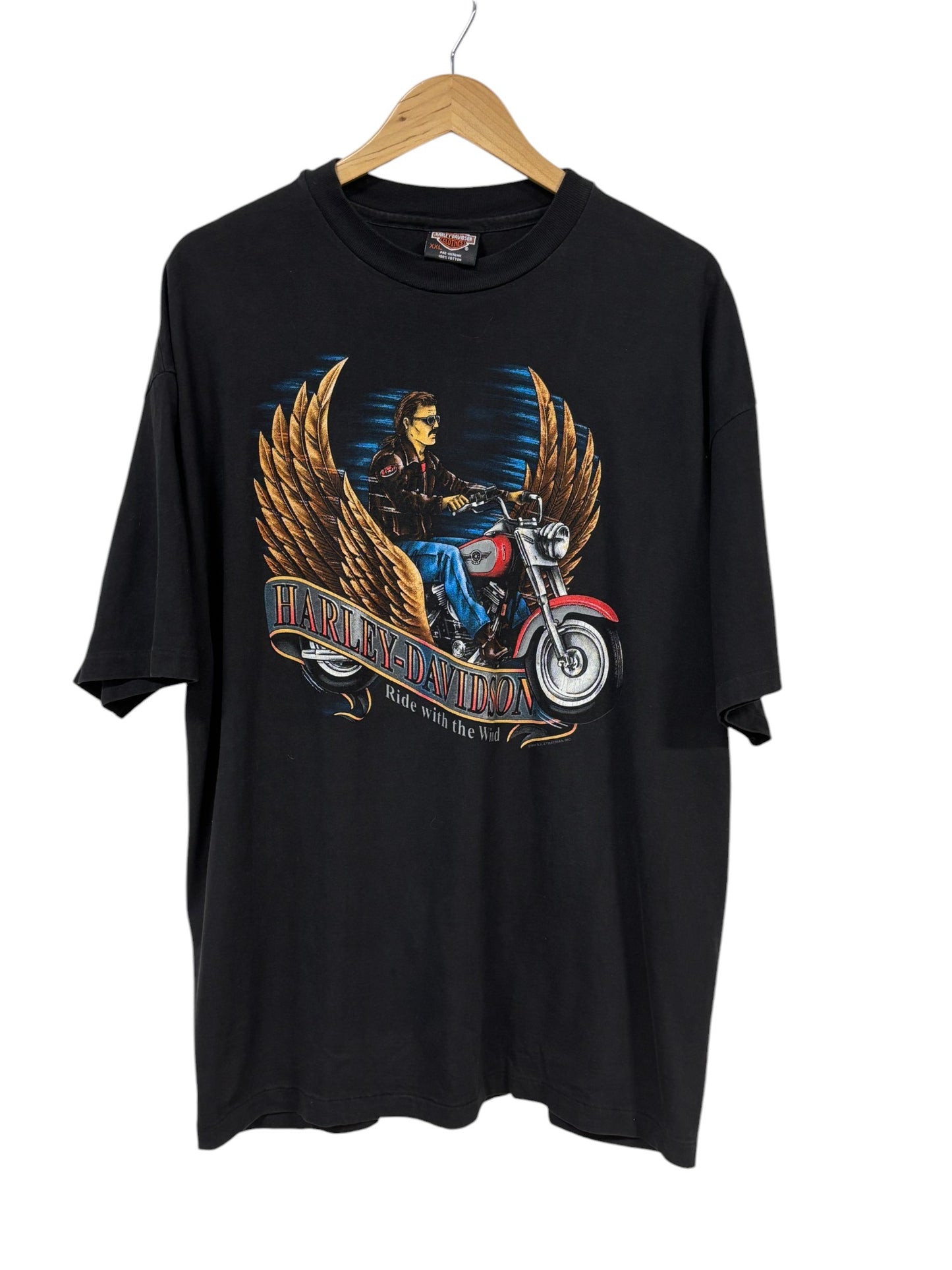 Vintage 90's Harley Davidson Ride with the Wind Arizona Biker Tee Size XXL
