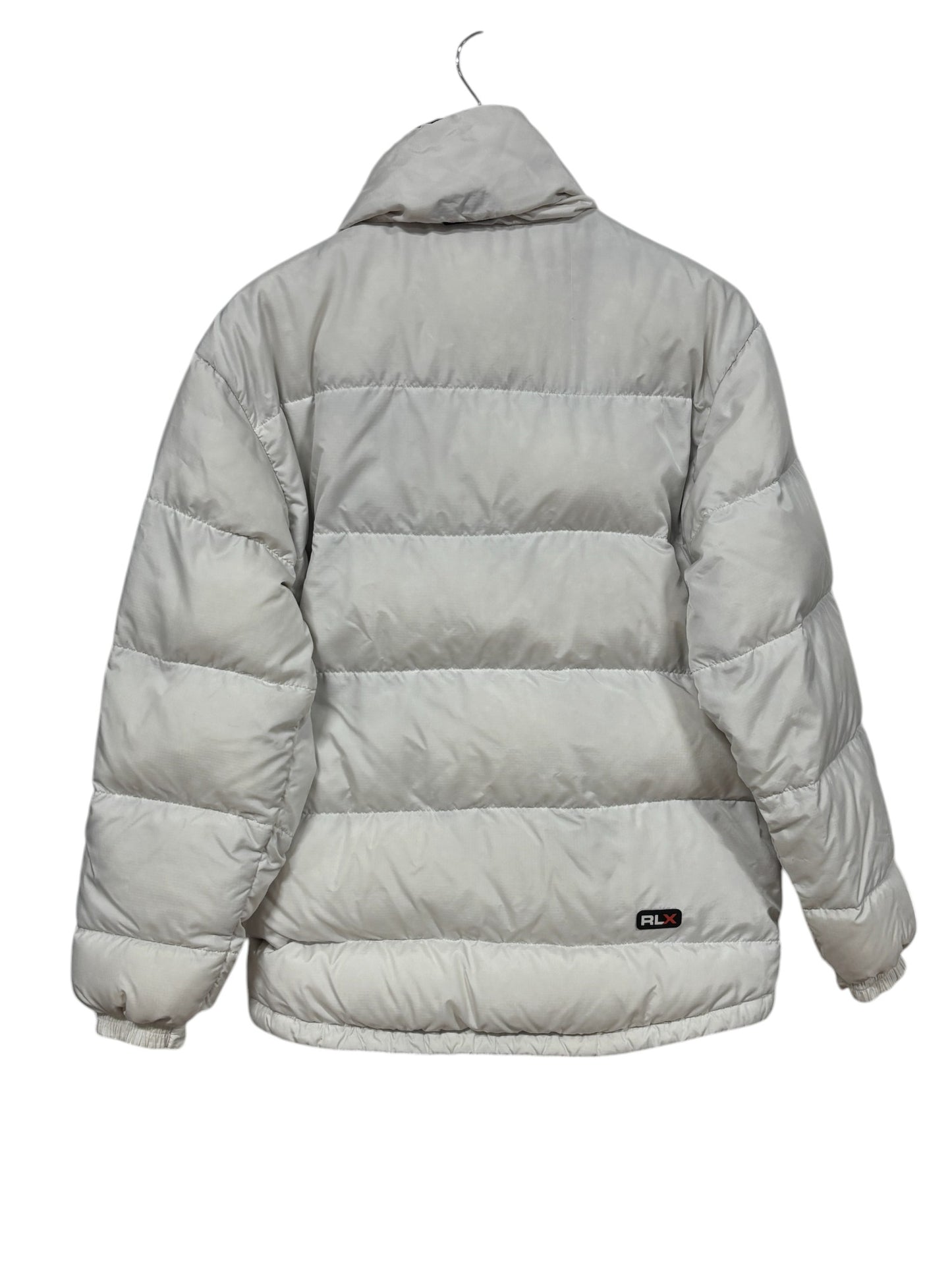 Vintage 90's Polo Sport RLX White Zip Up Puffer Jacket Size Small