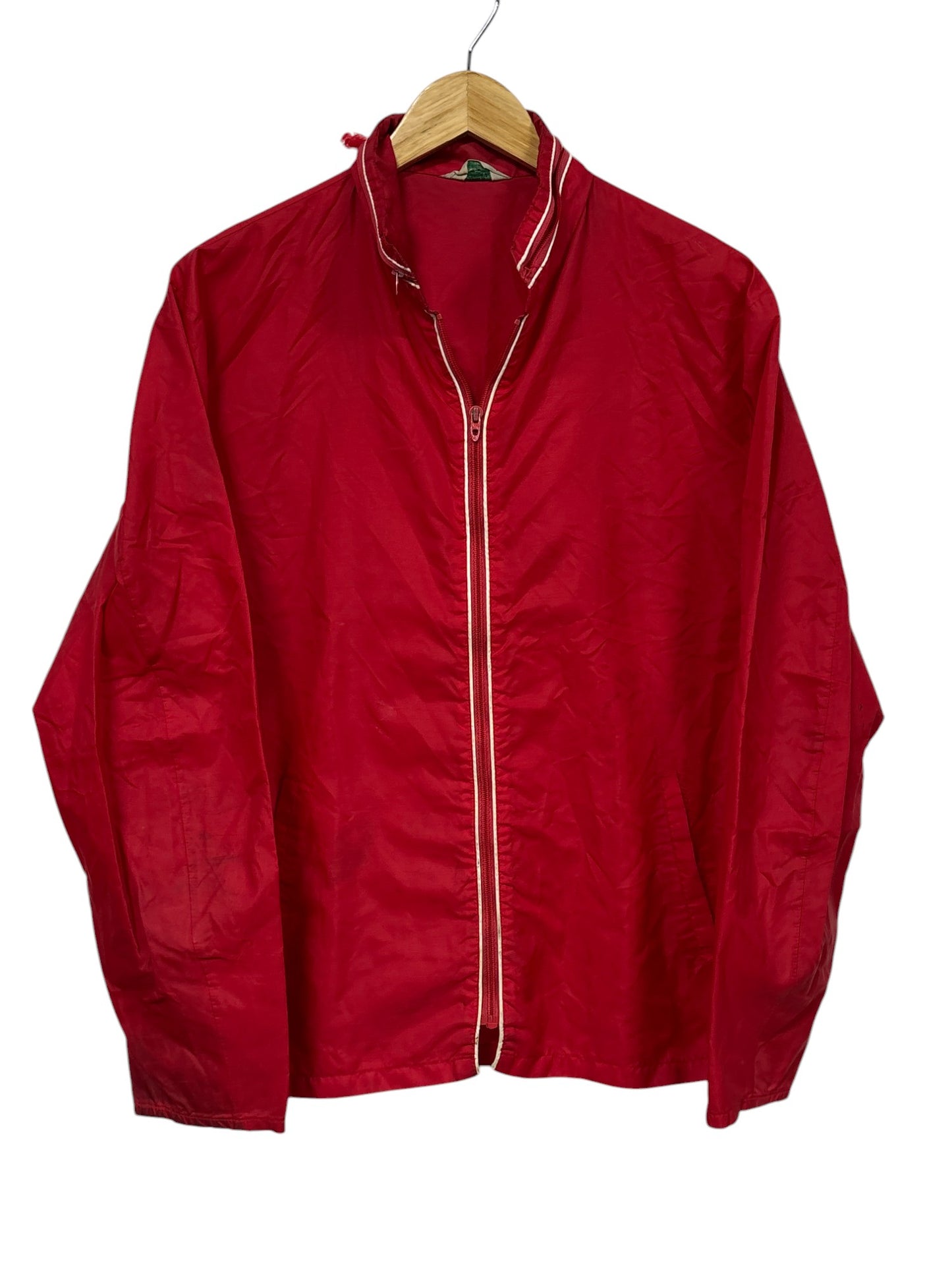 Vintage Pacific Trail Sportswear Red Zip Up Windbreaker Jacket Size Medium