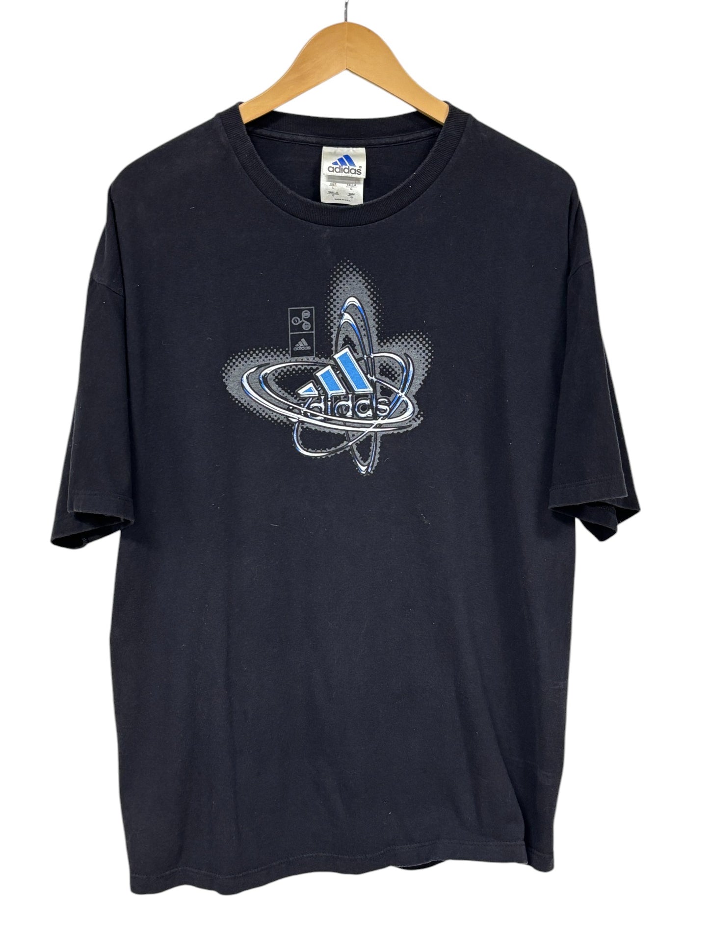 Vintage 90's Adidas Classic Logo Graphic Tee Size Large