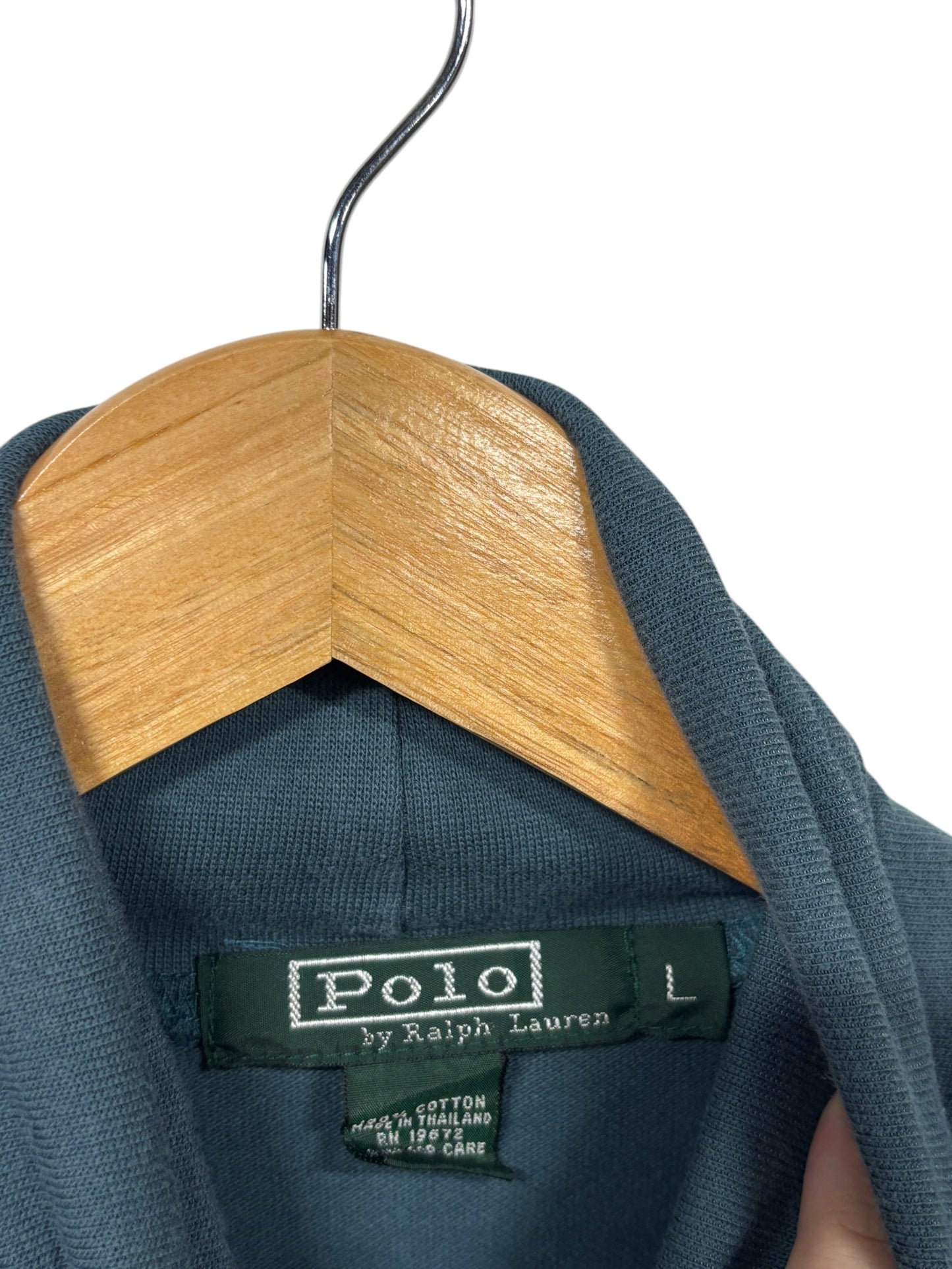 Vintage Polo Ralph Lauren Striped Mock Neck Long Sleeve Shirt Size L (Womens)