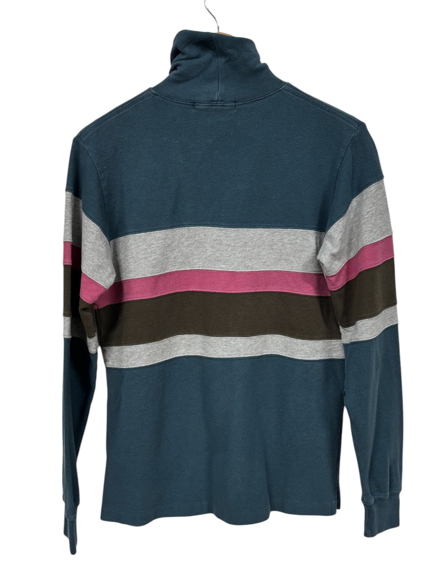 Vintage Polo Ralph Lauren Striped Mock Neck Long Sleeve Shirt Size L (Womens)