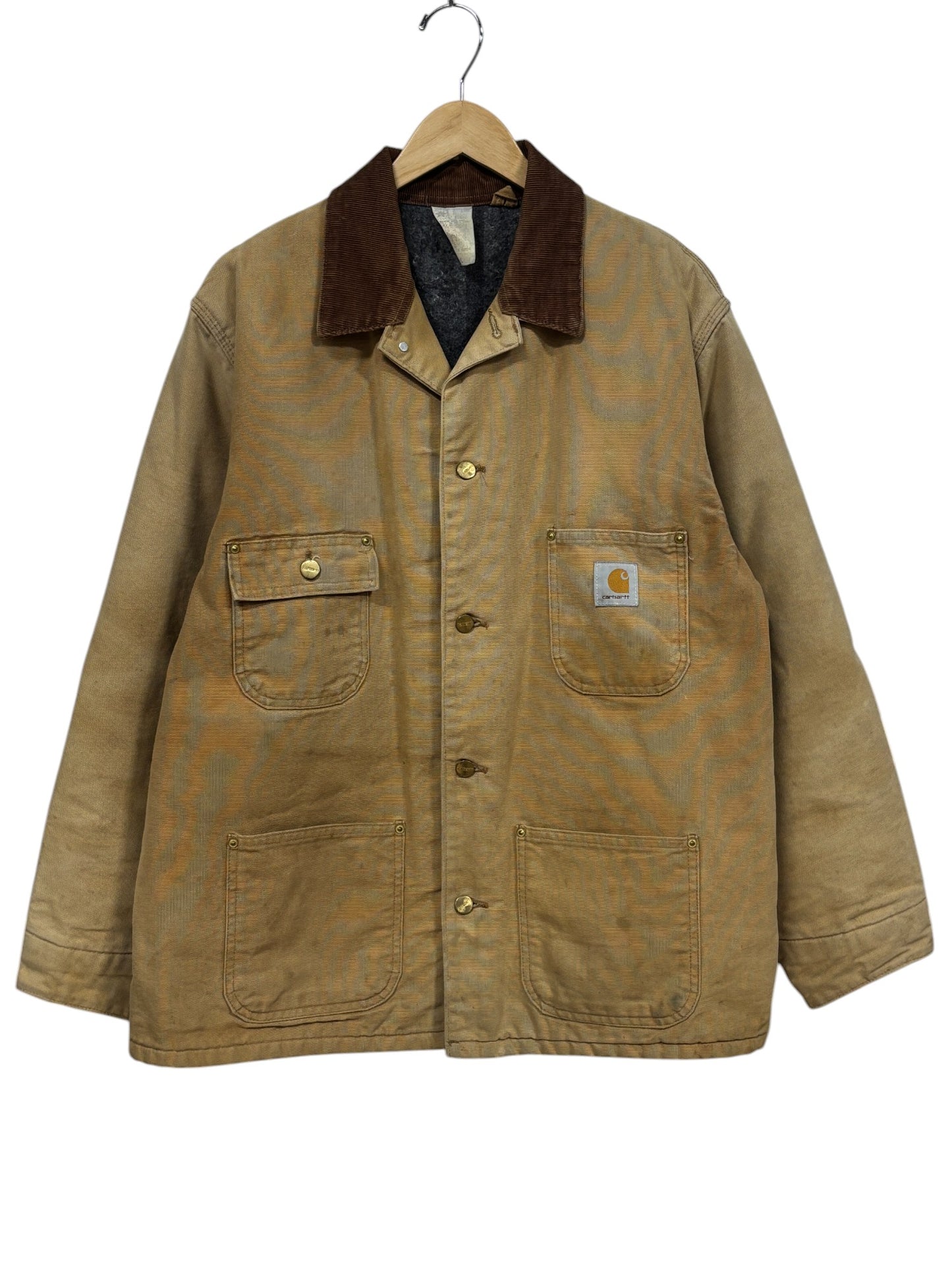 Vintage Carhartt Union Made Blanket Lined Chore Coat Size XL