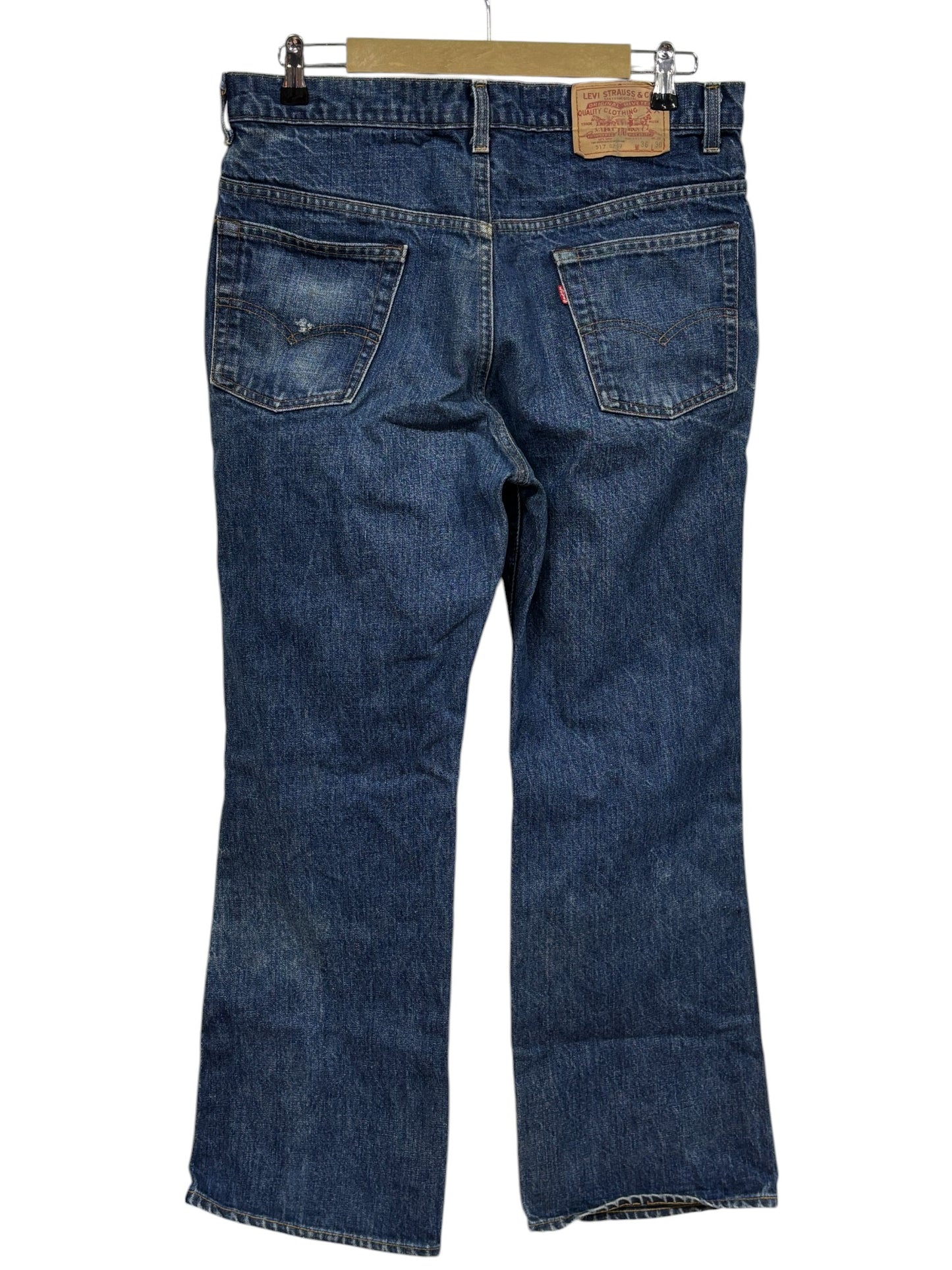 Vintage Levi's 517 0217 Made in USA Straight Leg Denim Jeans Size 34x29