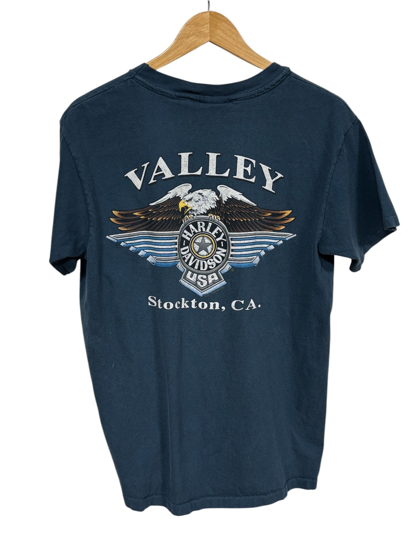 Vintage 90's Harley Davidson Running Wild Biker Graphic Tee Size Medium