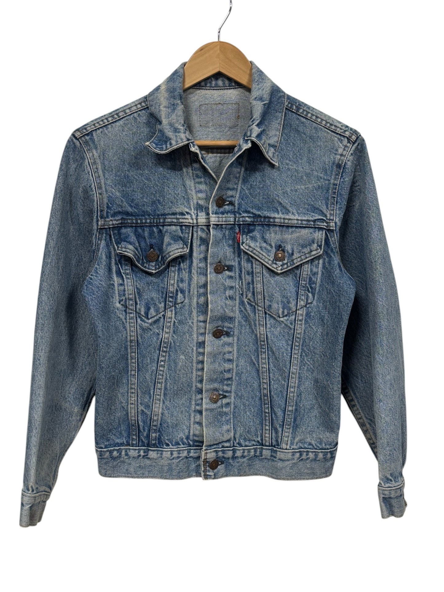 Vintage Levi's Made In USA Denim Trucker 527 Jacket Size Small