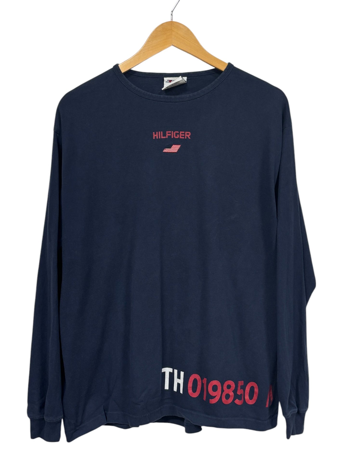 Vintage 90's Tommy Hilfiger Athletics TH 1985 Long Sleeve Shirt Size Large