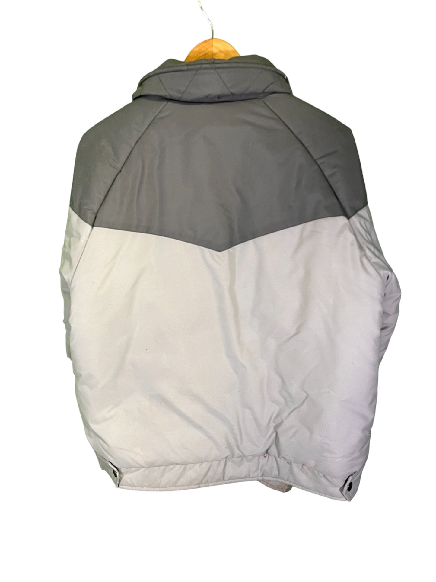 Vintage 80's Miller Brand Winter Grey Down Puffer Jacket Size Medium