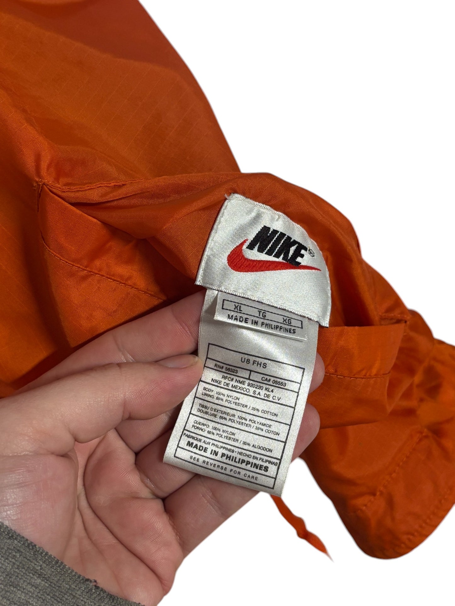 Vintage 90's Nike Reversible Orange Grey Zip Up Vest Size XL