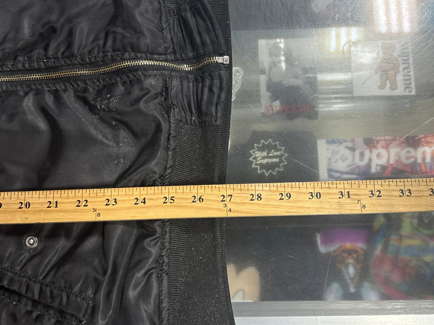 Vintage Y2K South Pole Black Hip Hop Nylon Bomber Jacket Size Large