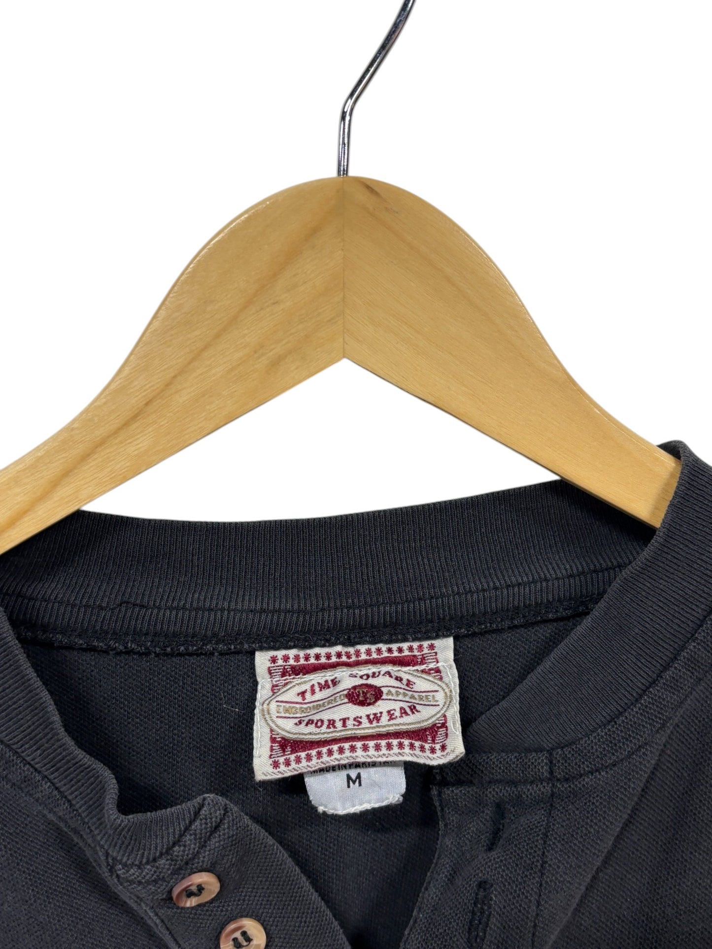 Vintage 90's 20th Century Fox Embroidered Henley Tee Size Medium