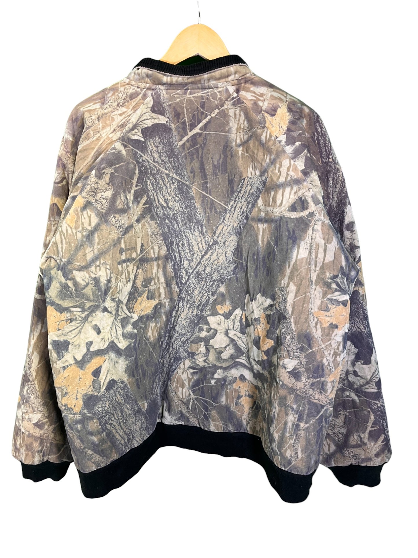 Vintage American Outfitters Hunter Woodland Camo Bomber Jacket Size XXL