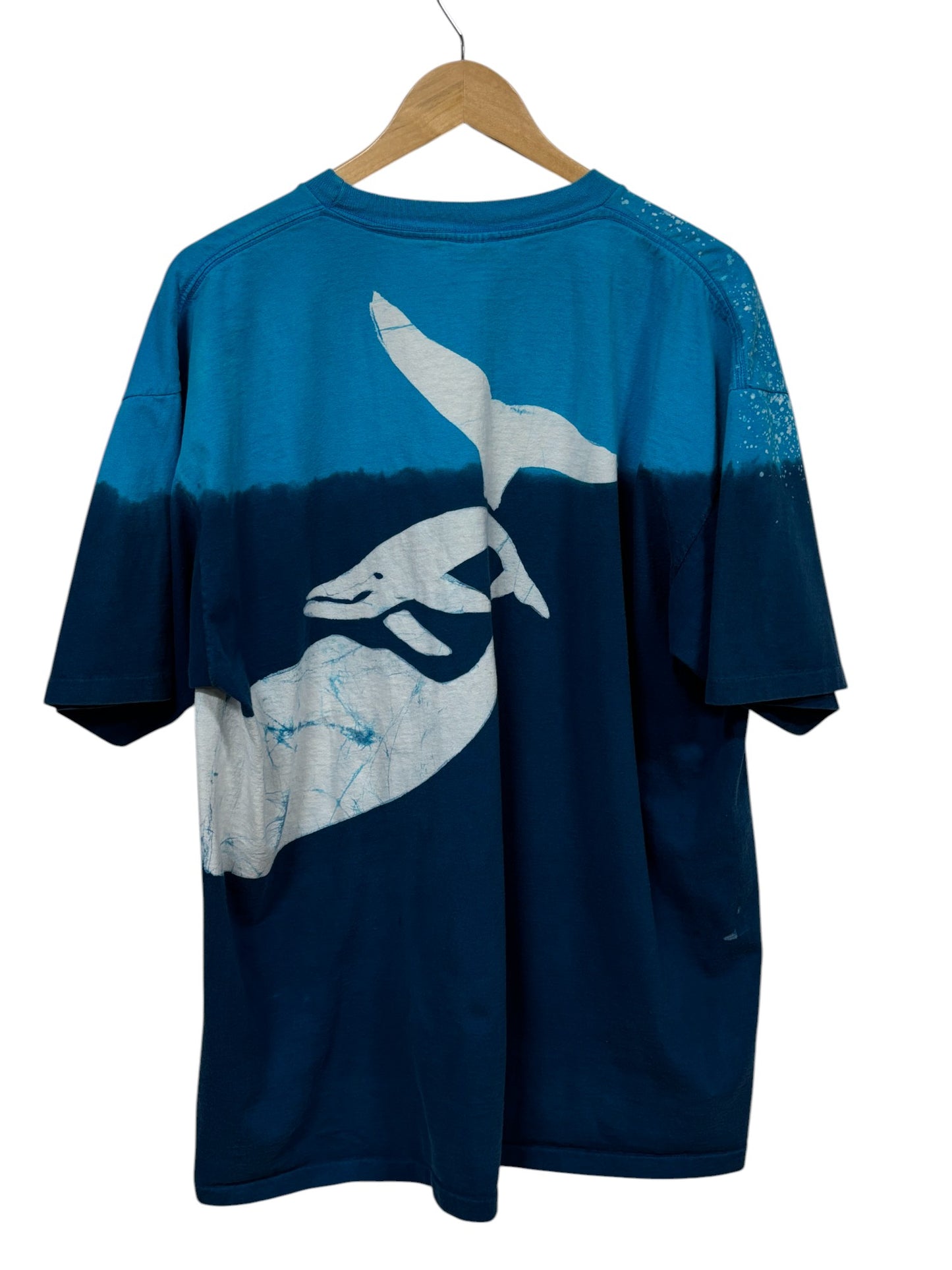 Vintage 90's Whale Aquatic Life Nature Graphic Tee Size XXL
