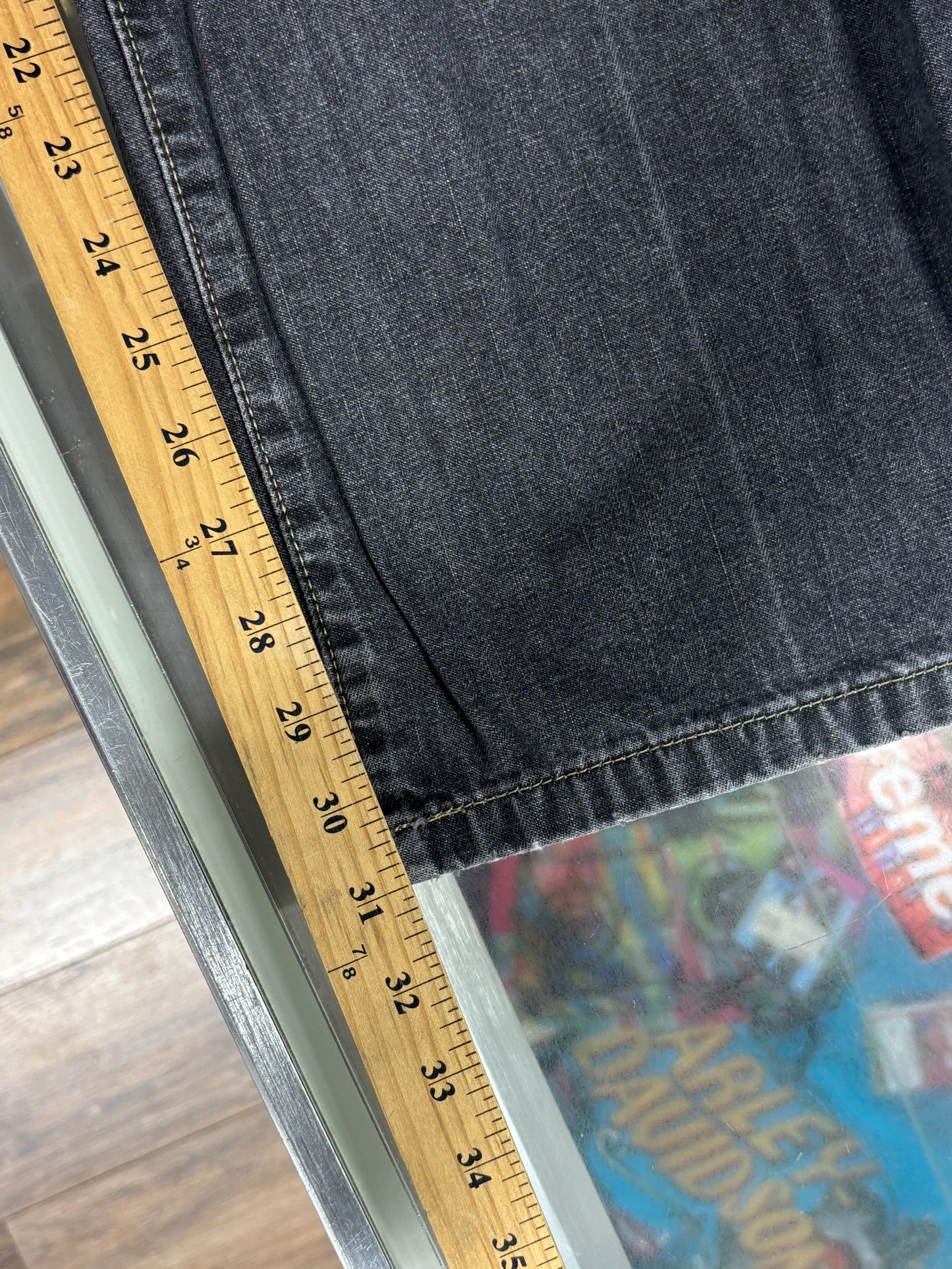 Vintage Y2K Quiksilver Quikjeans Grey Baggy Denim Jeans Size 36x31