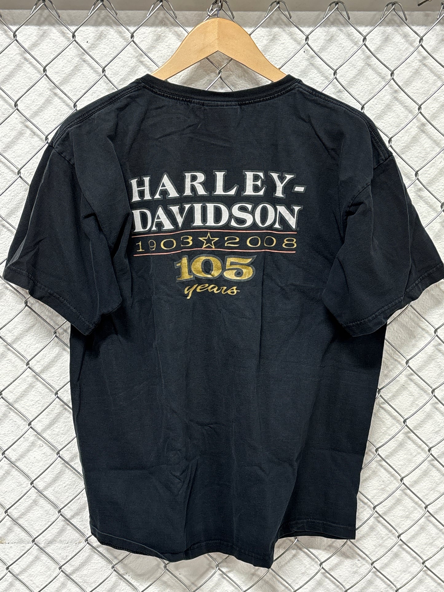 Harley Davidson 105th Anniversary Biker Graphic Tee Size XL