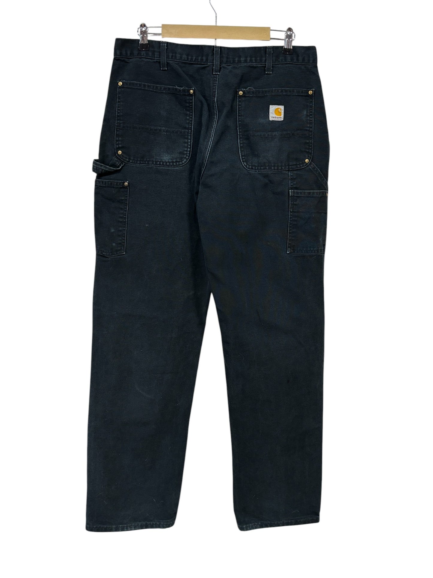 Vintage Carhartt Black Double Knee Carpenter Pants Size 35x33
