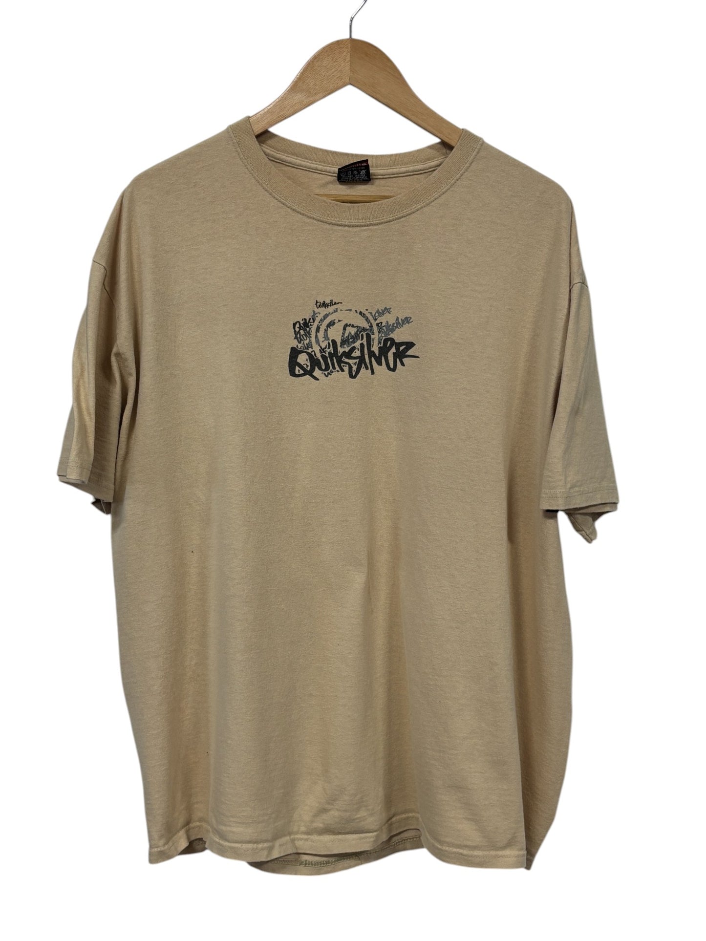 Vintage Y2K Quiksilver Classic Logo Graphic Tee Size XL