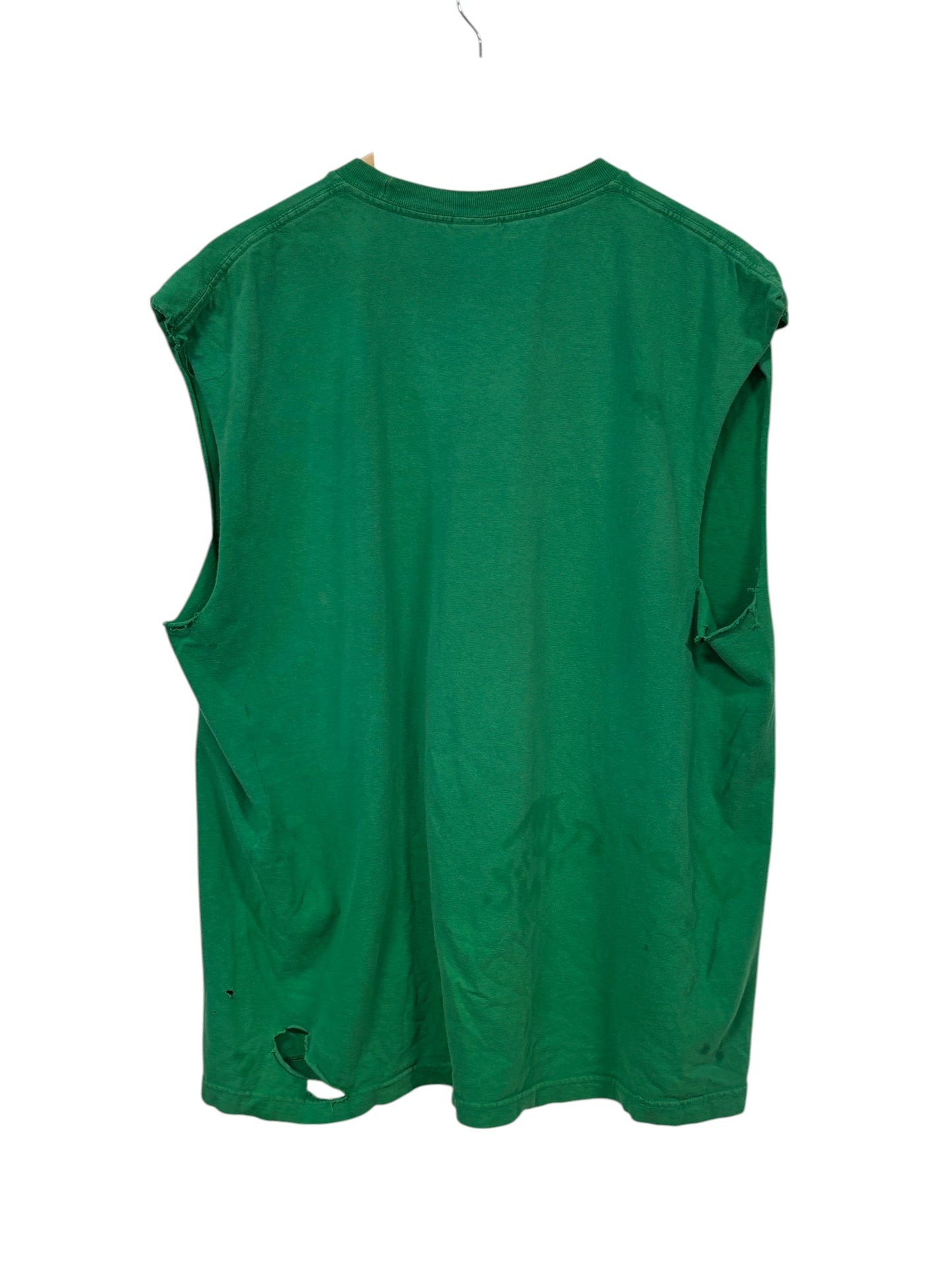 Vintage Y2K Fox Motocross Racing Cutoff Distressed Tee Size XL