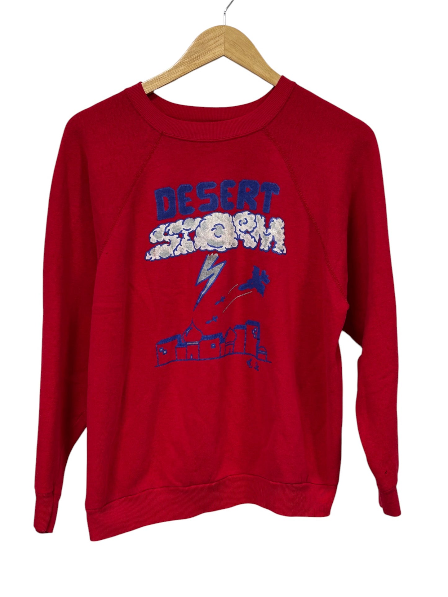 Vintage 90's Desert Storm US Military Graphic Sweater Size M/L
