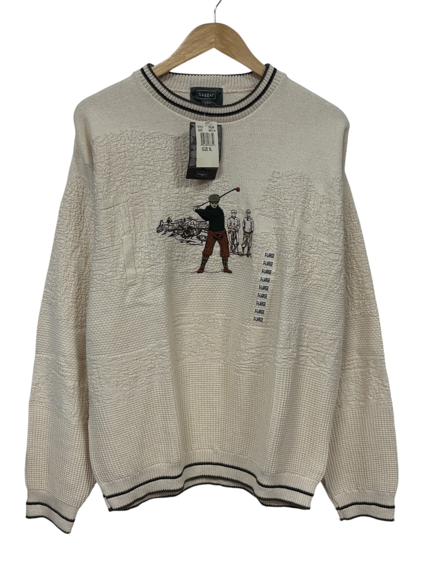 Vintage 90's Haggar Golf Knit Sweater Size XL (NWT)