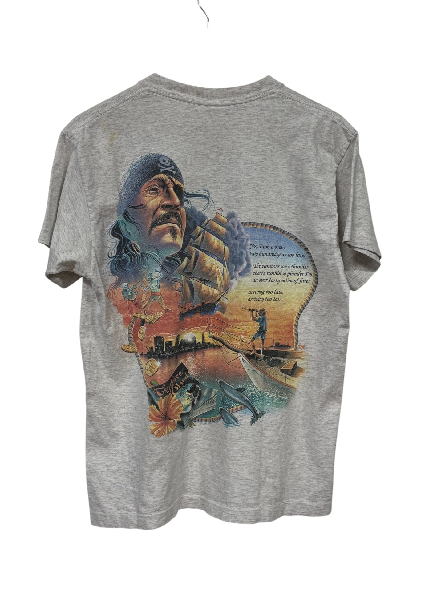 Vintage 90's Mother Ocean Pirate Graphic Tee Size Large