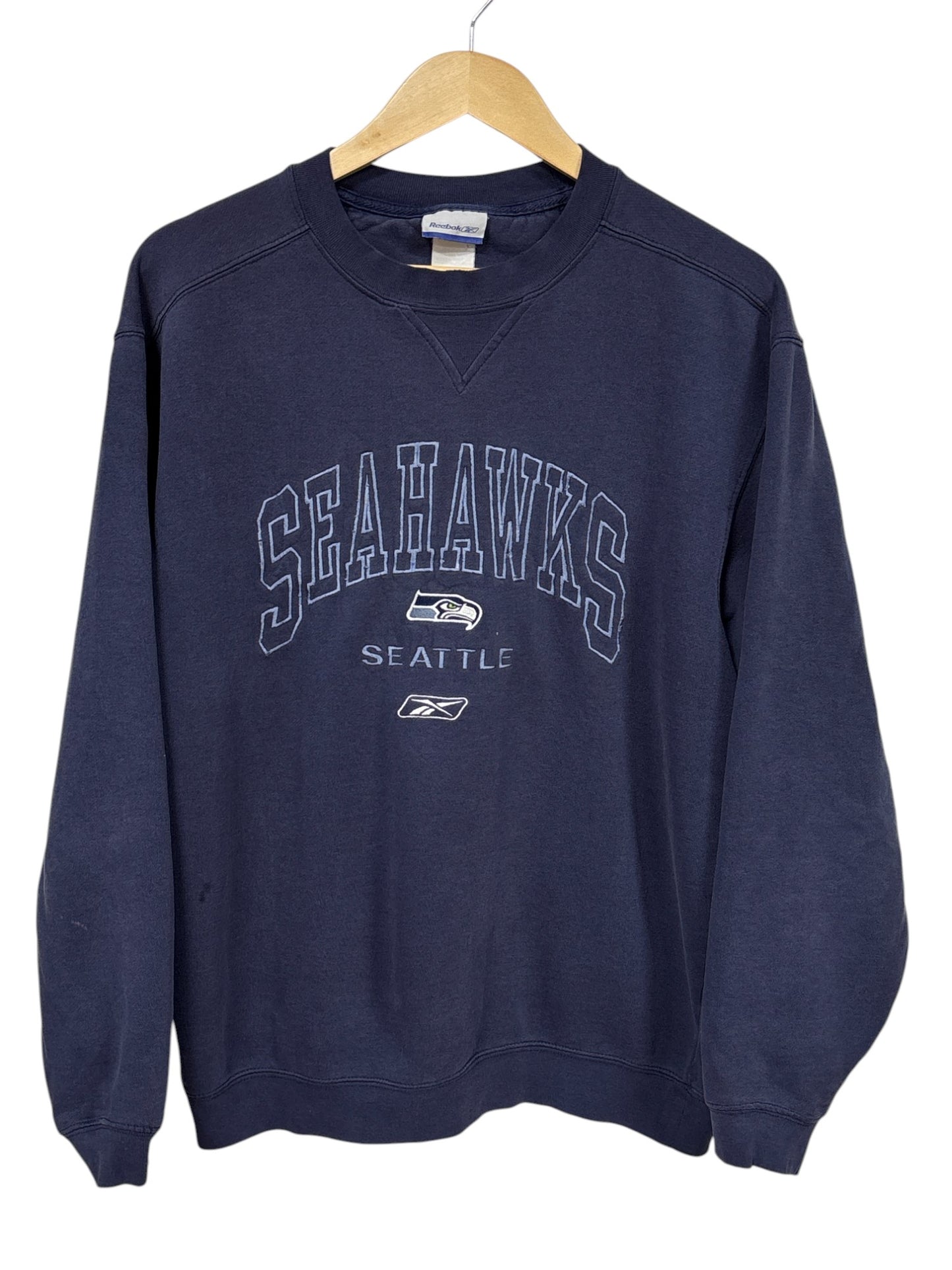 Vintage Y2K Reebok Seattle Seahawks NFL Logo Sweater Size Medium