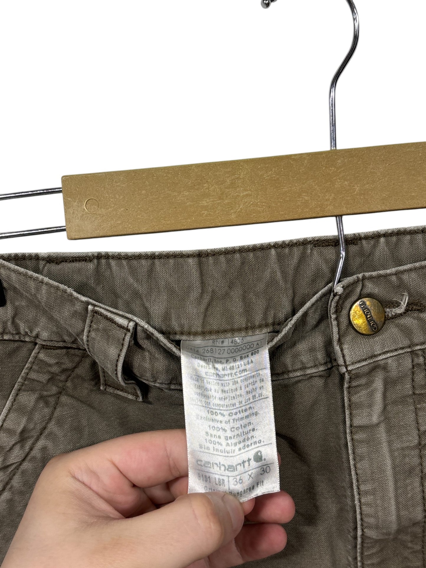 Carhartt Light Brown Dungaree Fit Cargo Pants Size 36x30