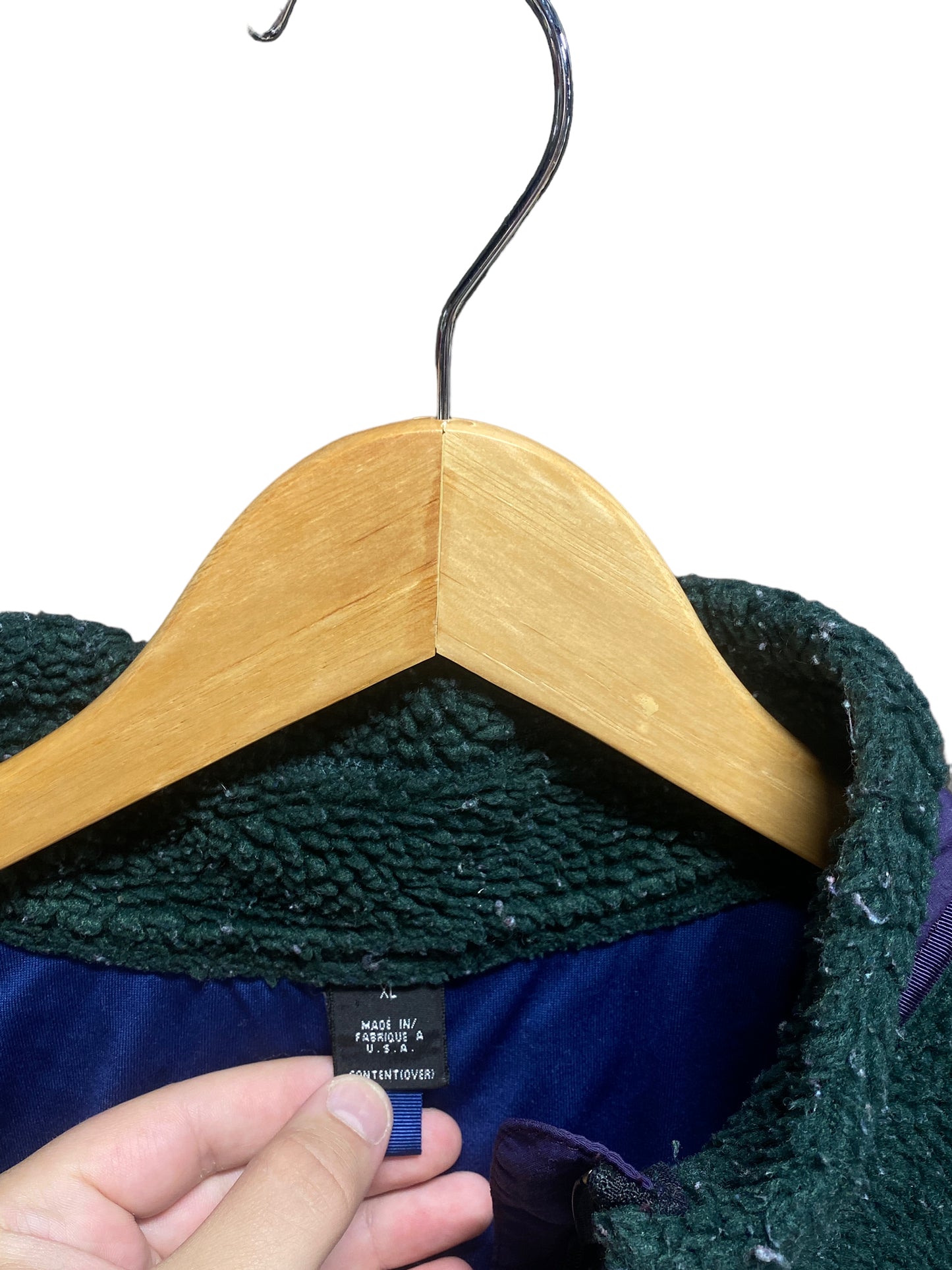 Vintage 90's Patagonia Green Fleece PEF Vest Made in USA Size XL