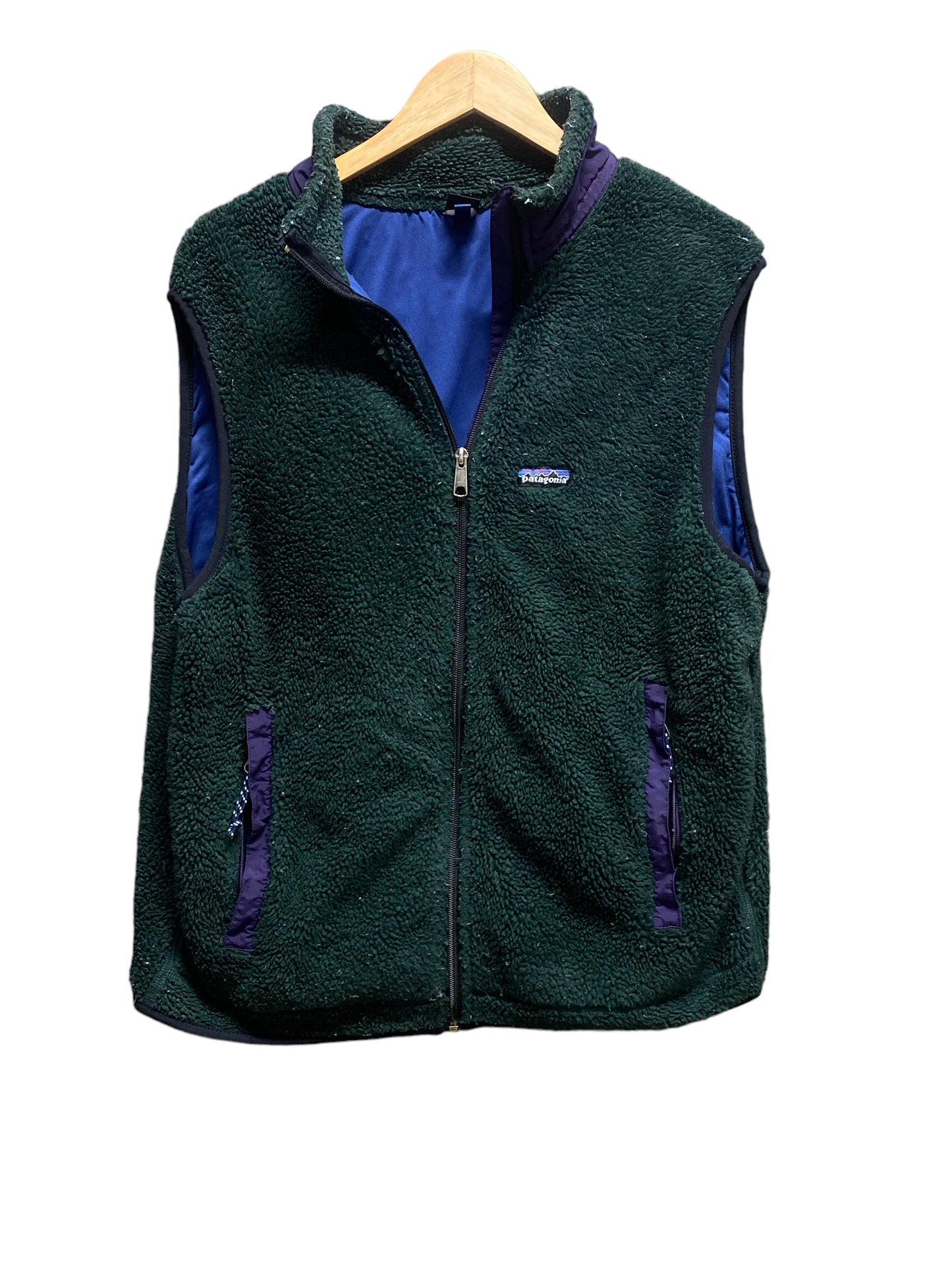Vintage 90's Patagonia Green Fleece PEF Vest Made in USA Size XL