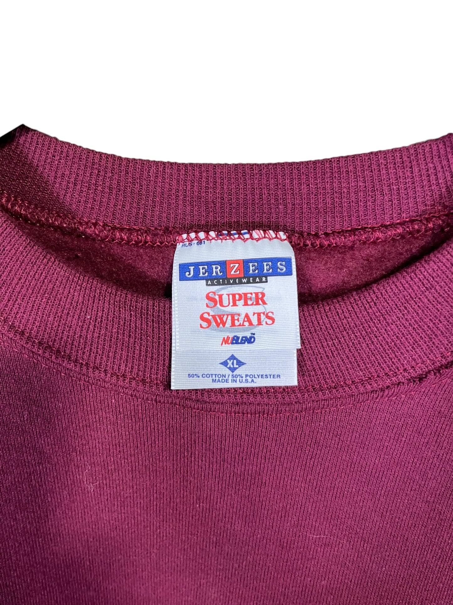Vintage 90's Jerzees Made in USA Red Blank Crewneck Sweater Size XL