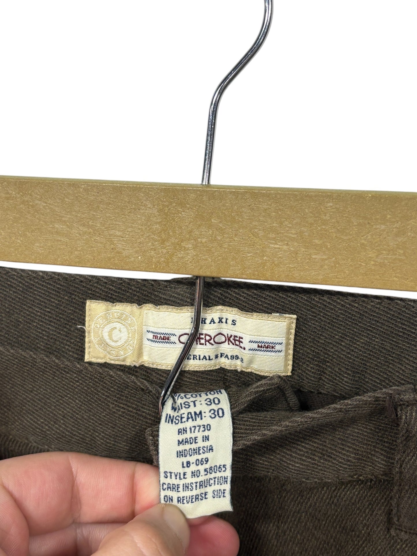 Vintage 90's Cherokee Brown Skater Pants Size 30x30