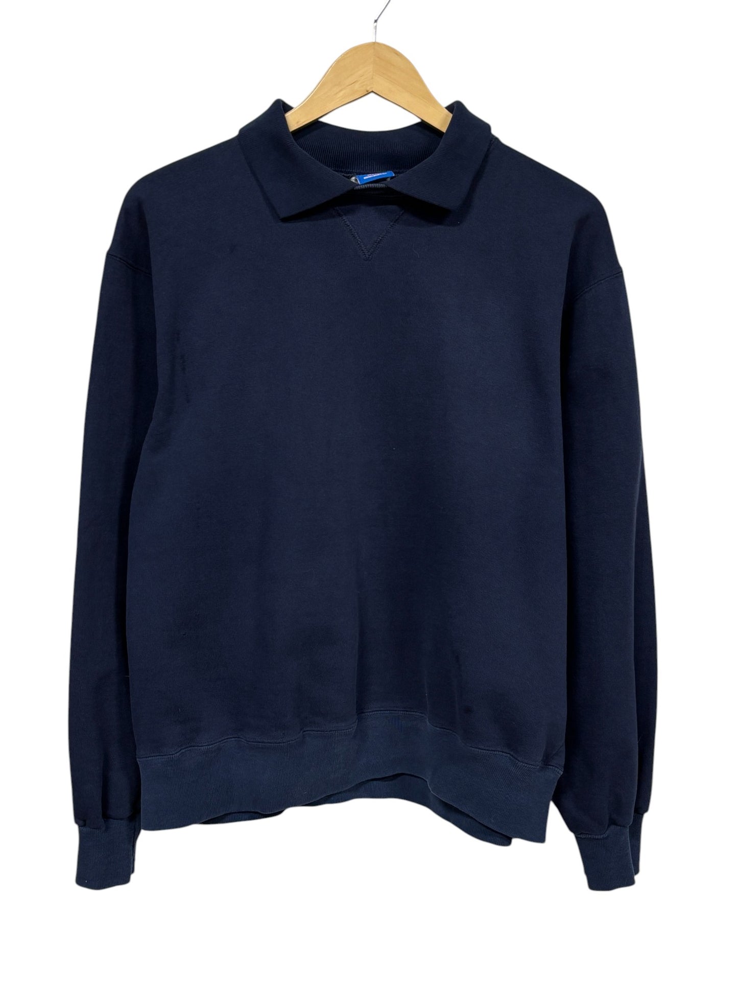 Vintage 90's Champion Made in USA Collared Navy Blue Sweater Size Large
