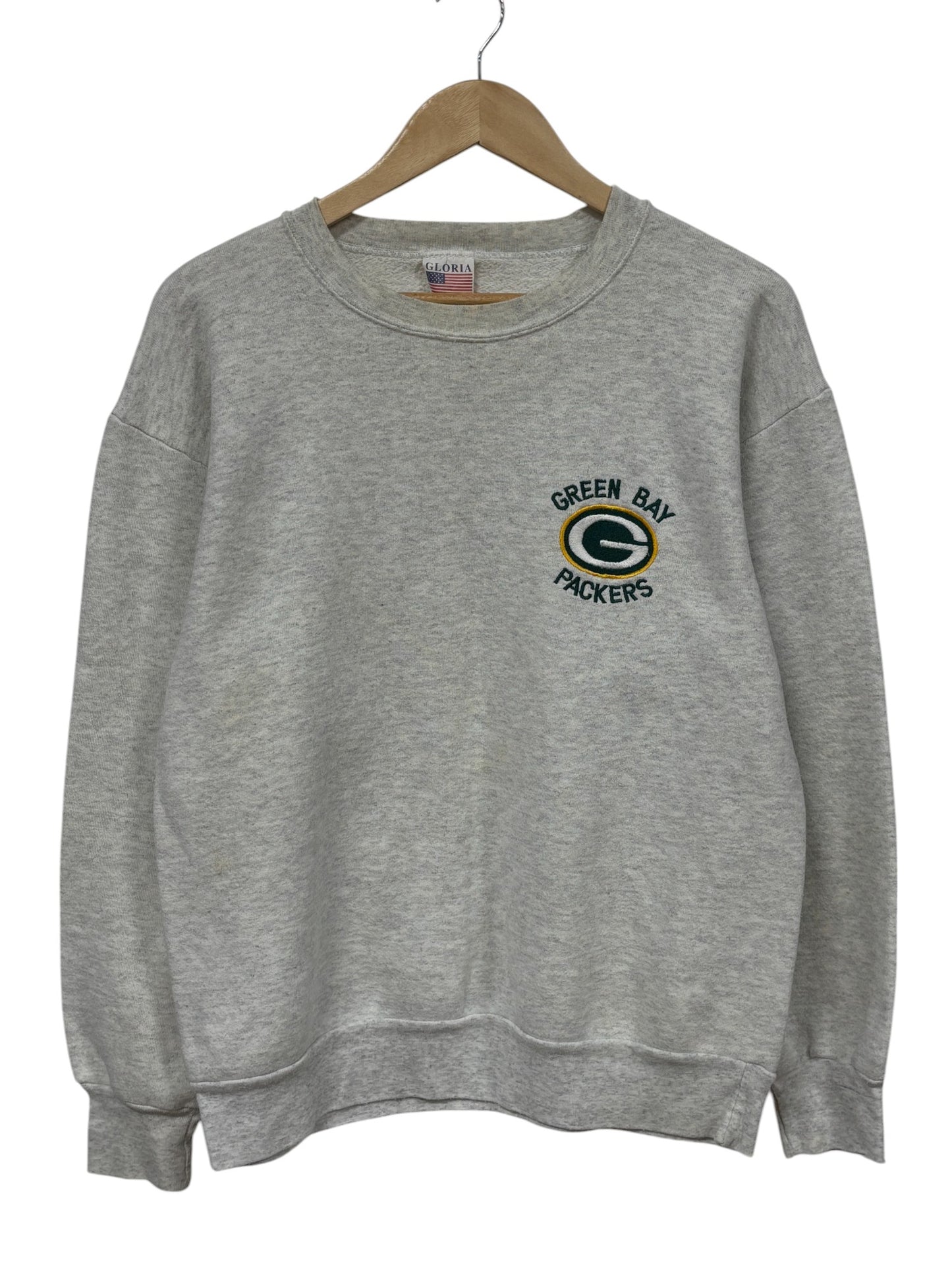 Vintage 90's Green Bay Packers NFL Logo Grey Sweater Size Large