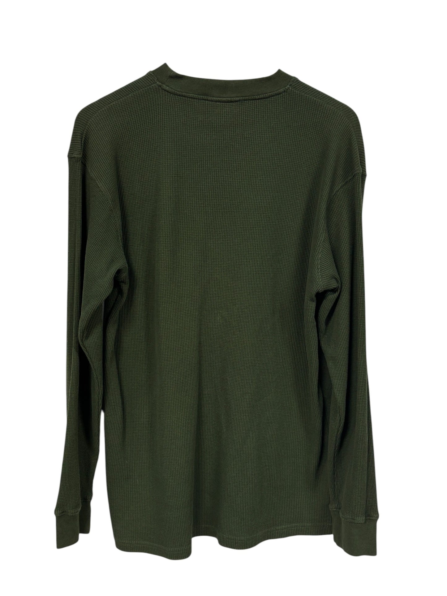 Vintage Y2K South Pole Small Logo Green Thermal Long Sleeve Shirt Size Large