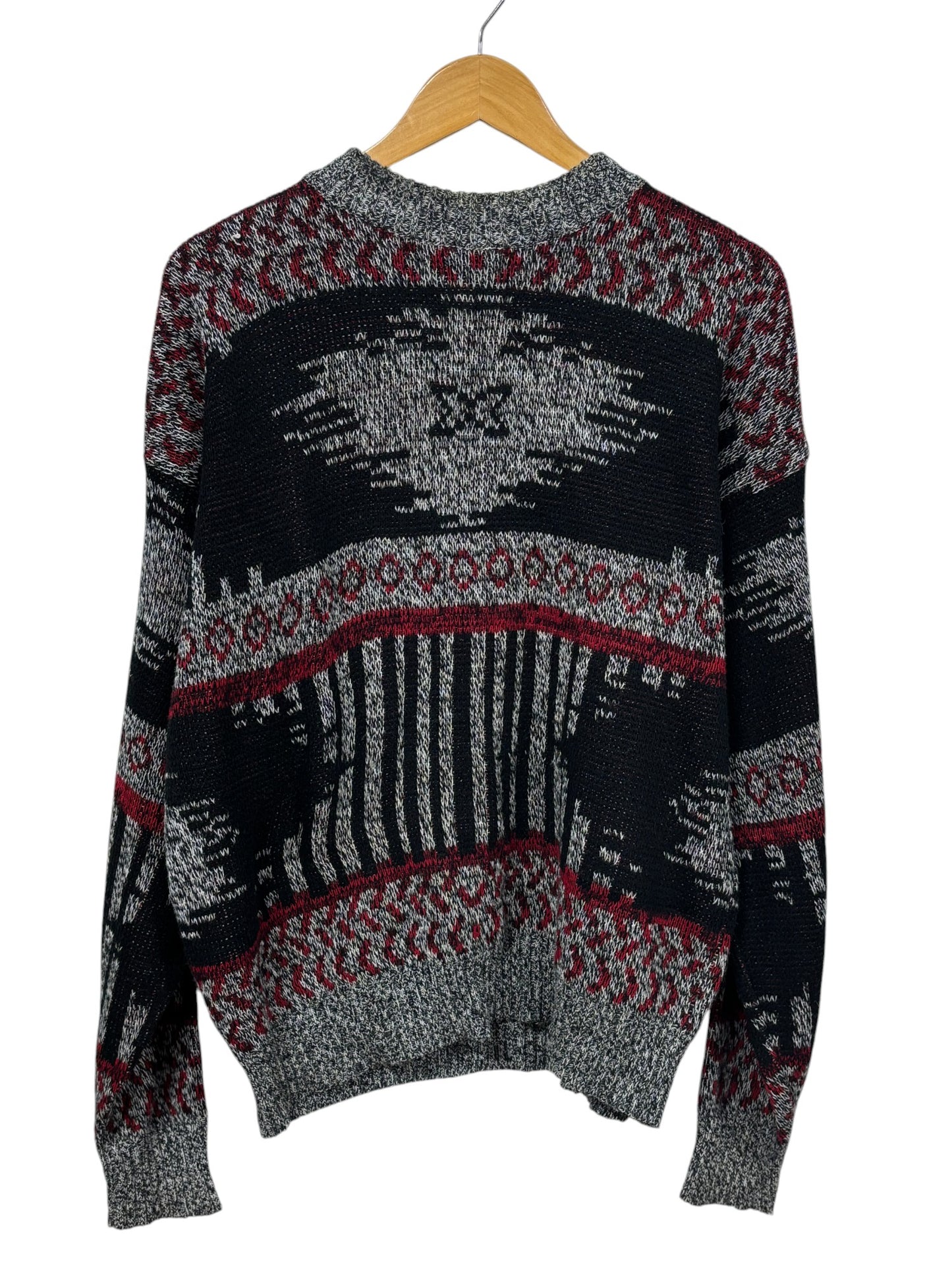 Vintage 90's Sostanza Fashion Police Knit Acrylic Sweater Size Large