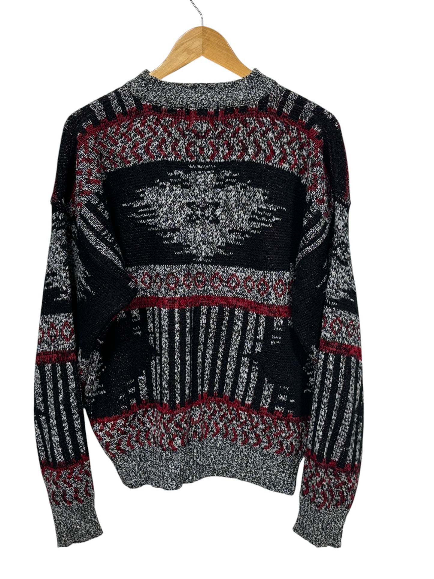 Vintage 90's Sostanza Fashion Police Knit Acrylic Sweater Size Large