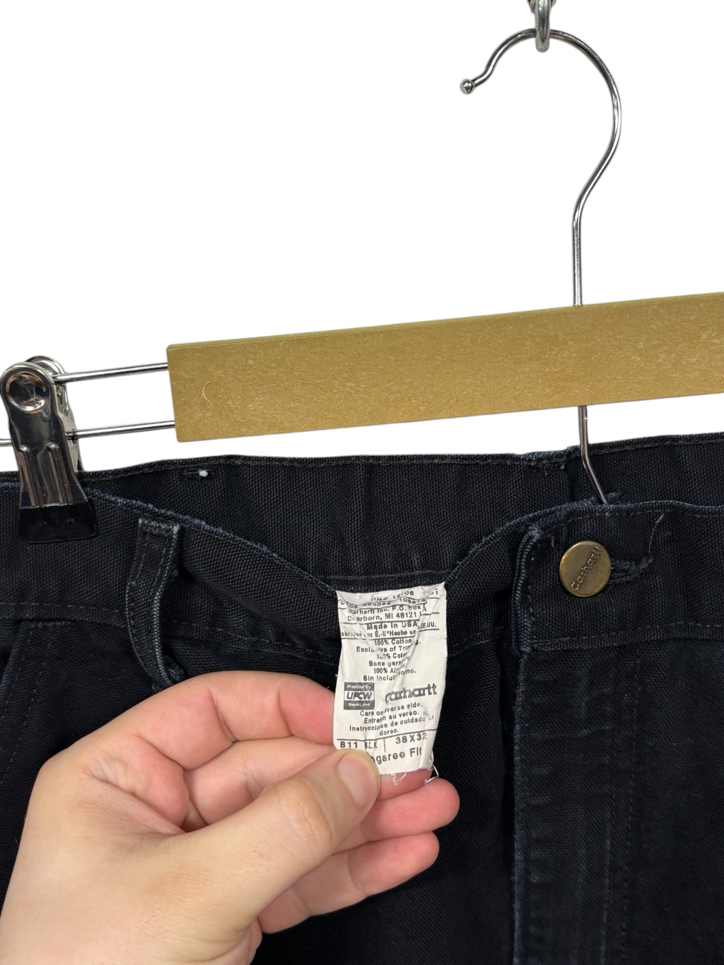 Vintage Carhartt Black Carpenter Pants Size 36x30