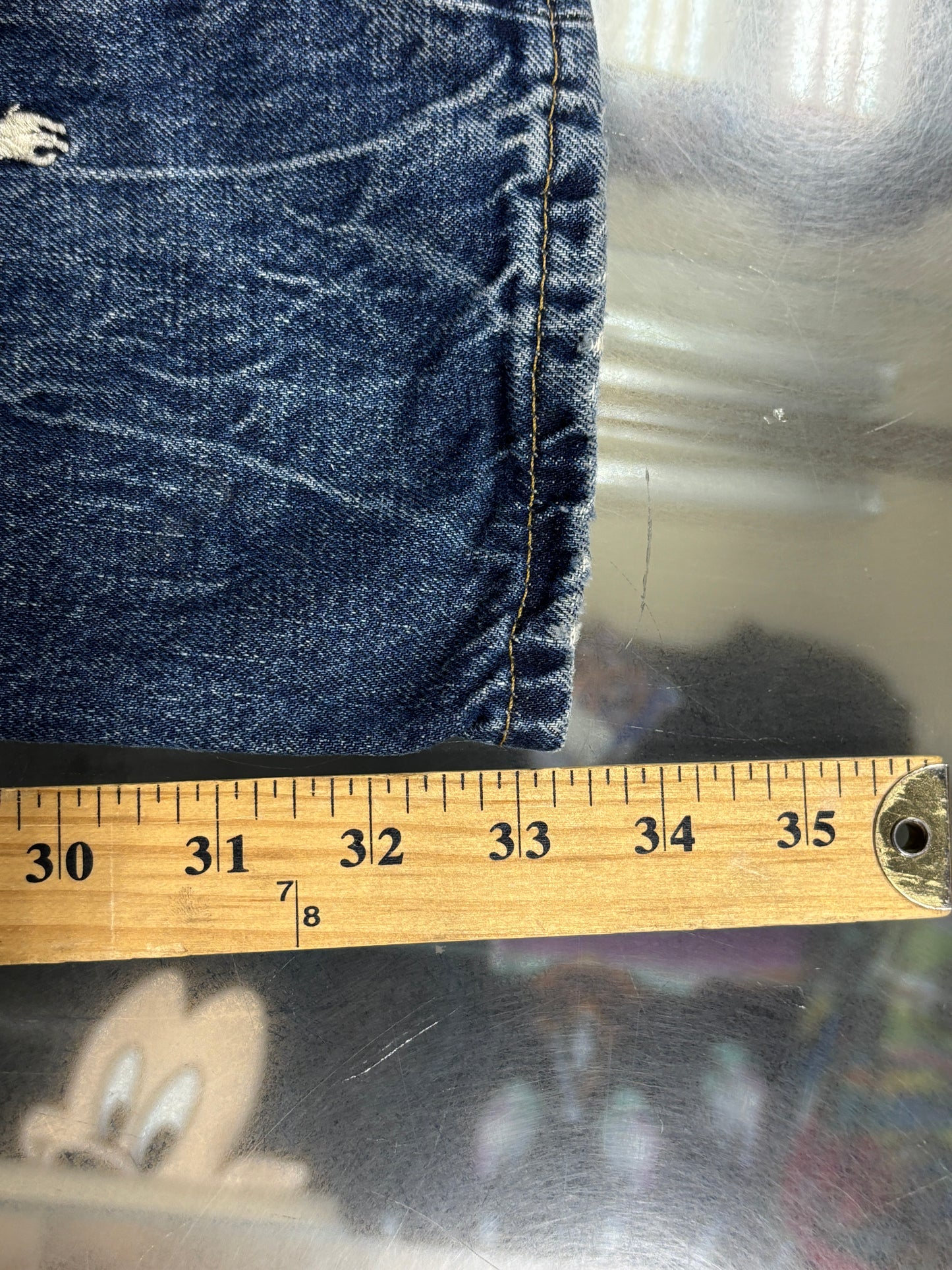 Polo Ralph Lauren Slim All Over Print Logo Jeans Size 36x33