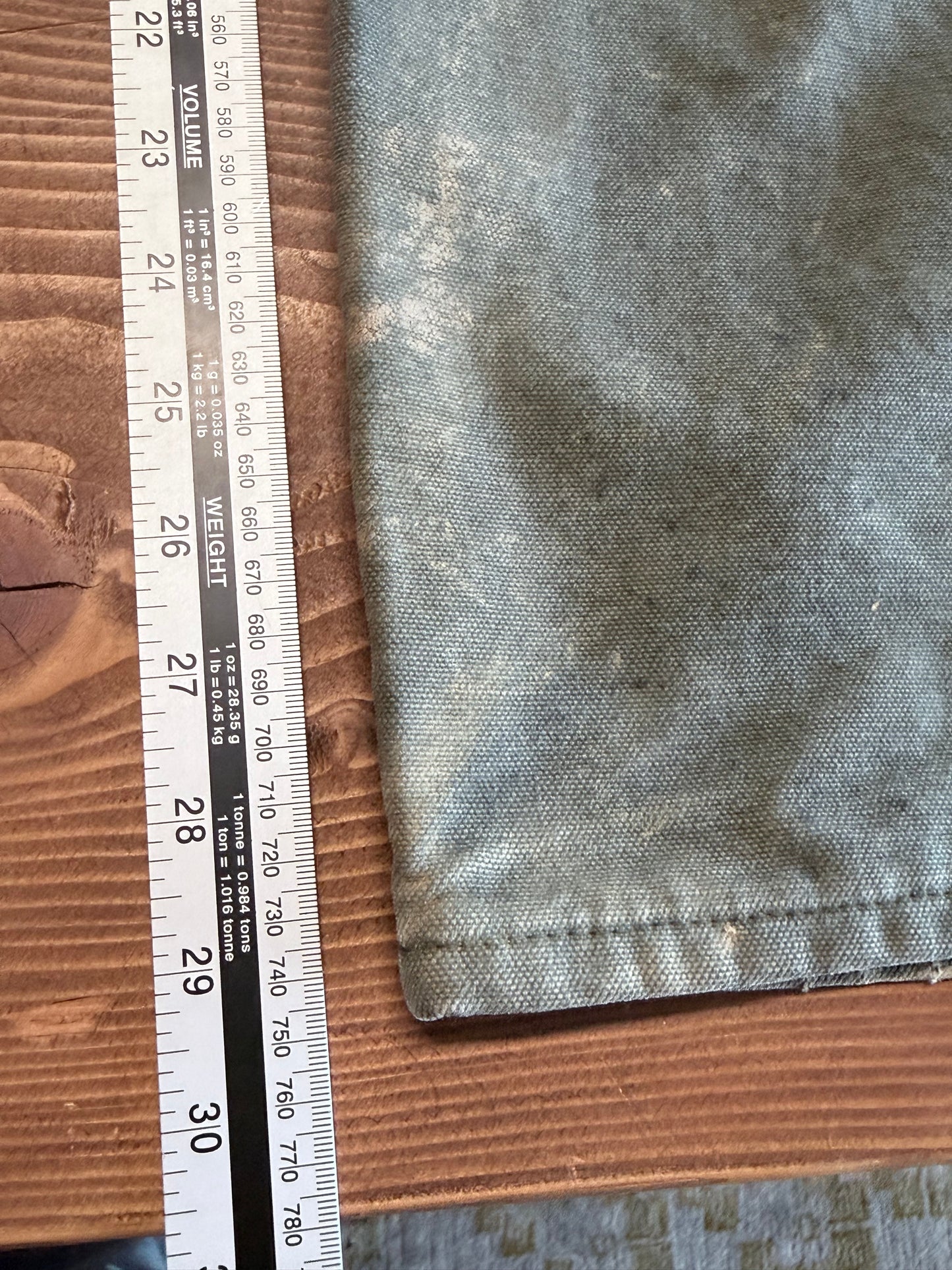 Carhartt Flannel Lined Olive Green Carpenter Pants Size 31x30