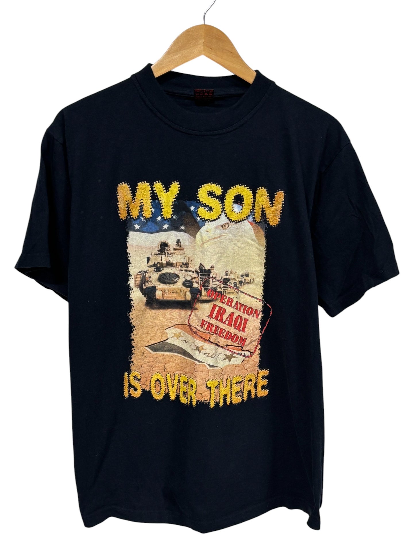 Vintage Operation Iraqi Freedom Military My Son is Over There Tee Size Large