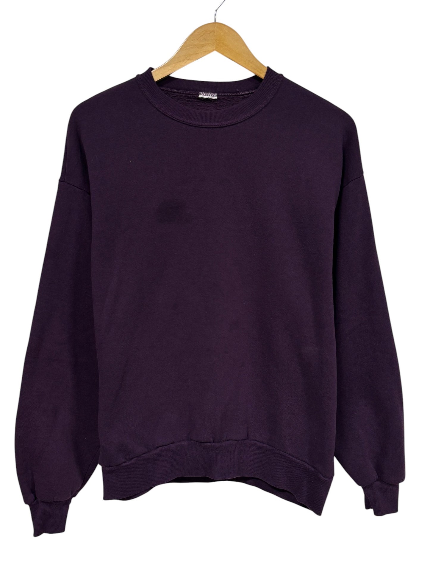 Vintage 90's Purple Blank Crewneck Sweater Size Medium