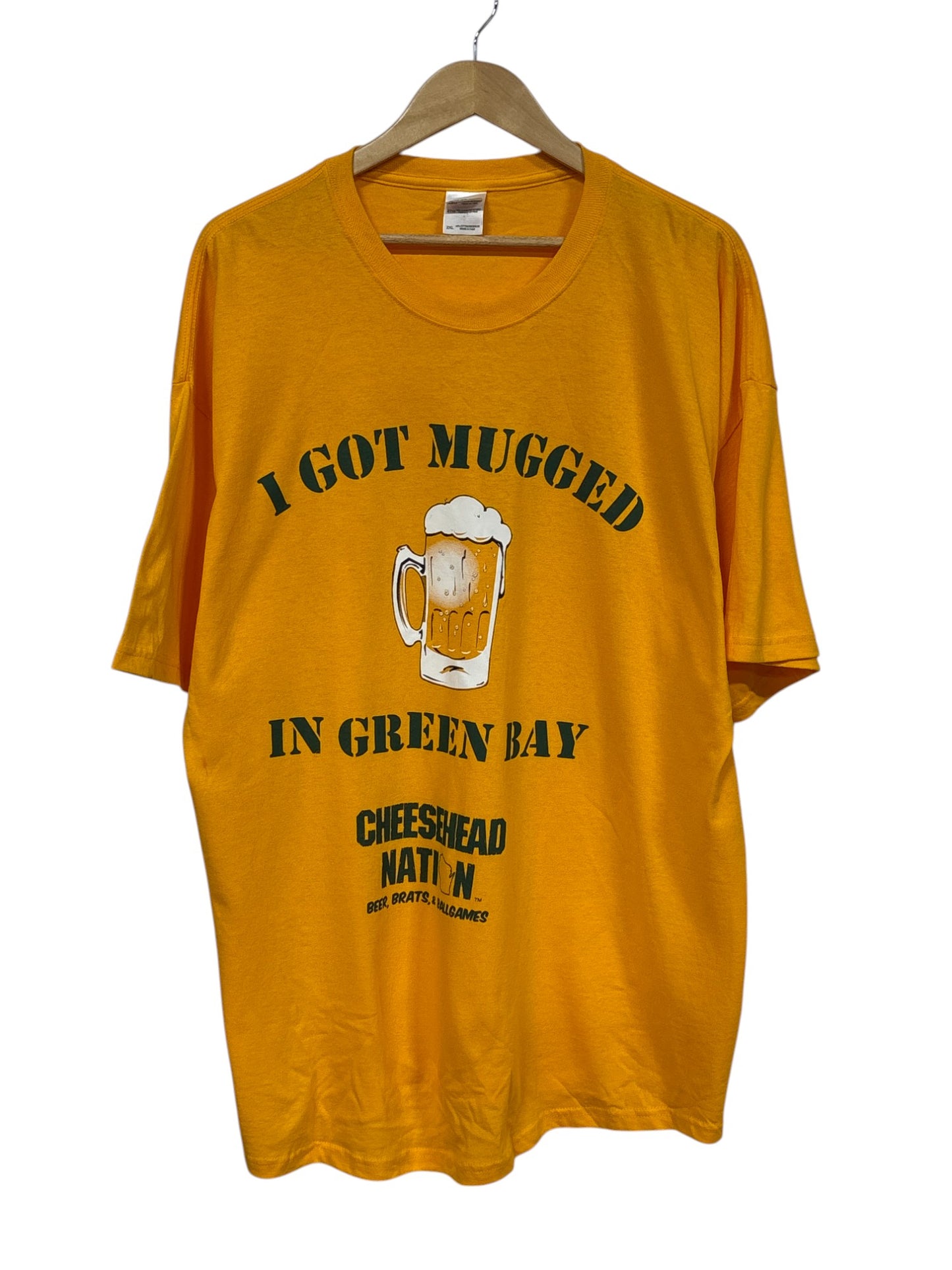Vintage 00's Mugged in Green Bay Beer Packers NFL Tee Size XXL