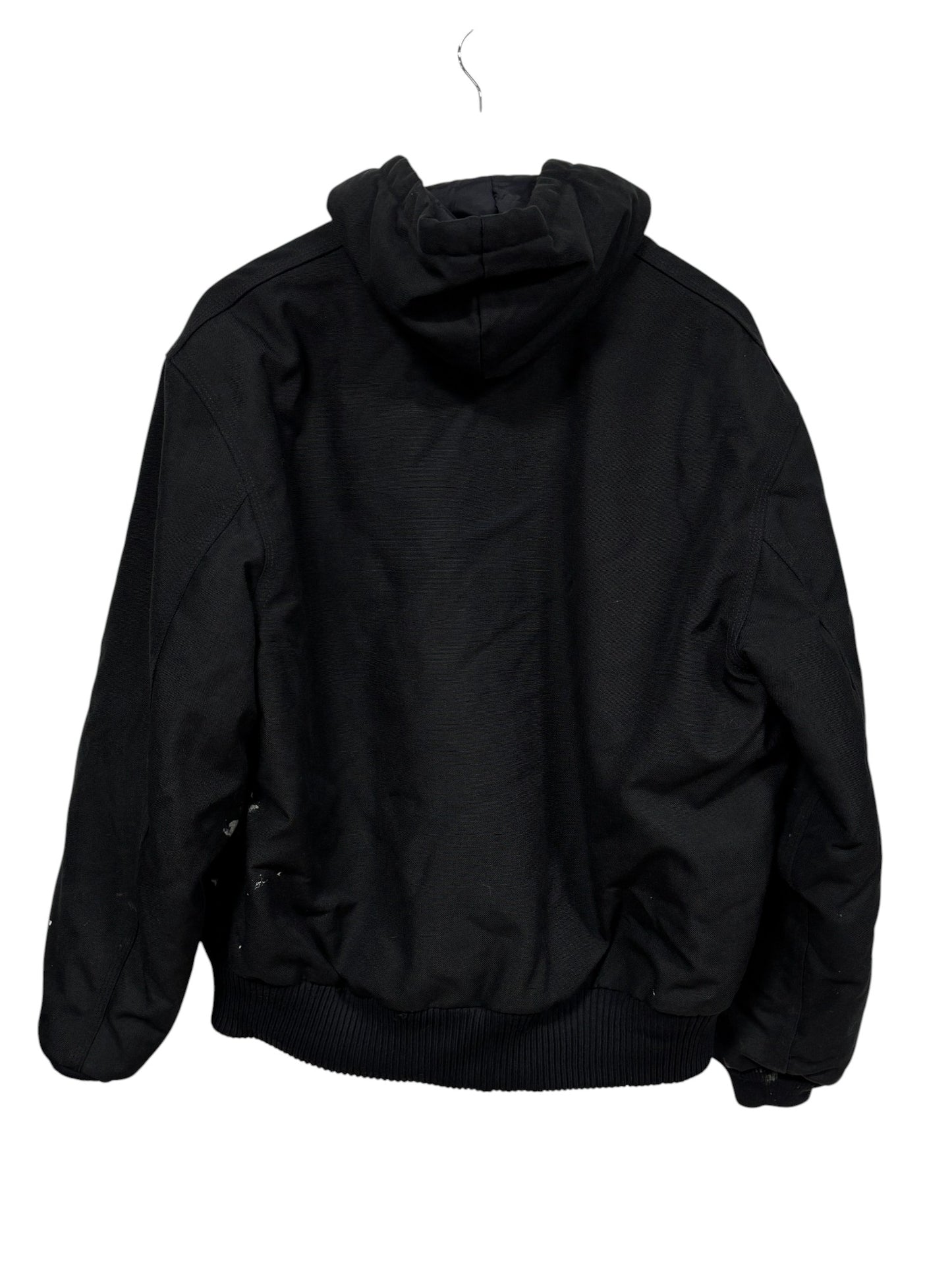 Vintage Carhartt Distressed Black Zip Up Work Jacket Made in USA Size Large
