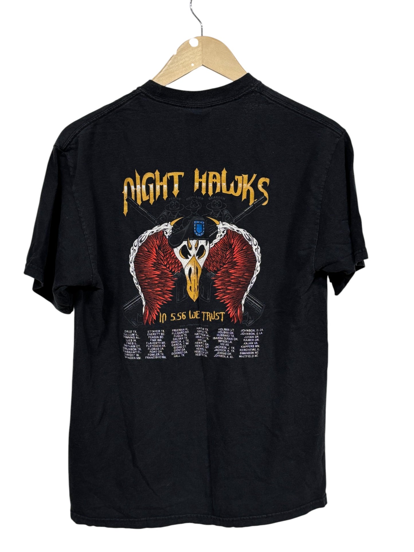 Vintage 00's Night Hawks Army Graphic Tee Size Medium