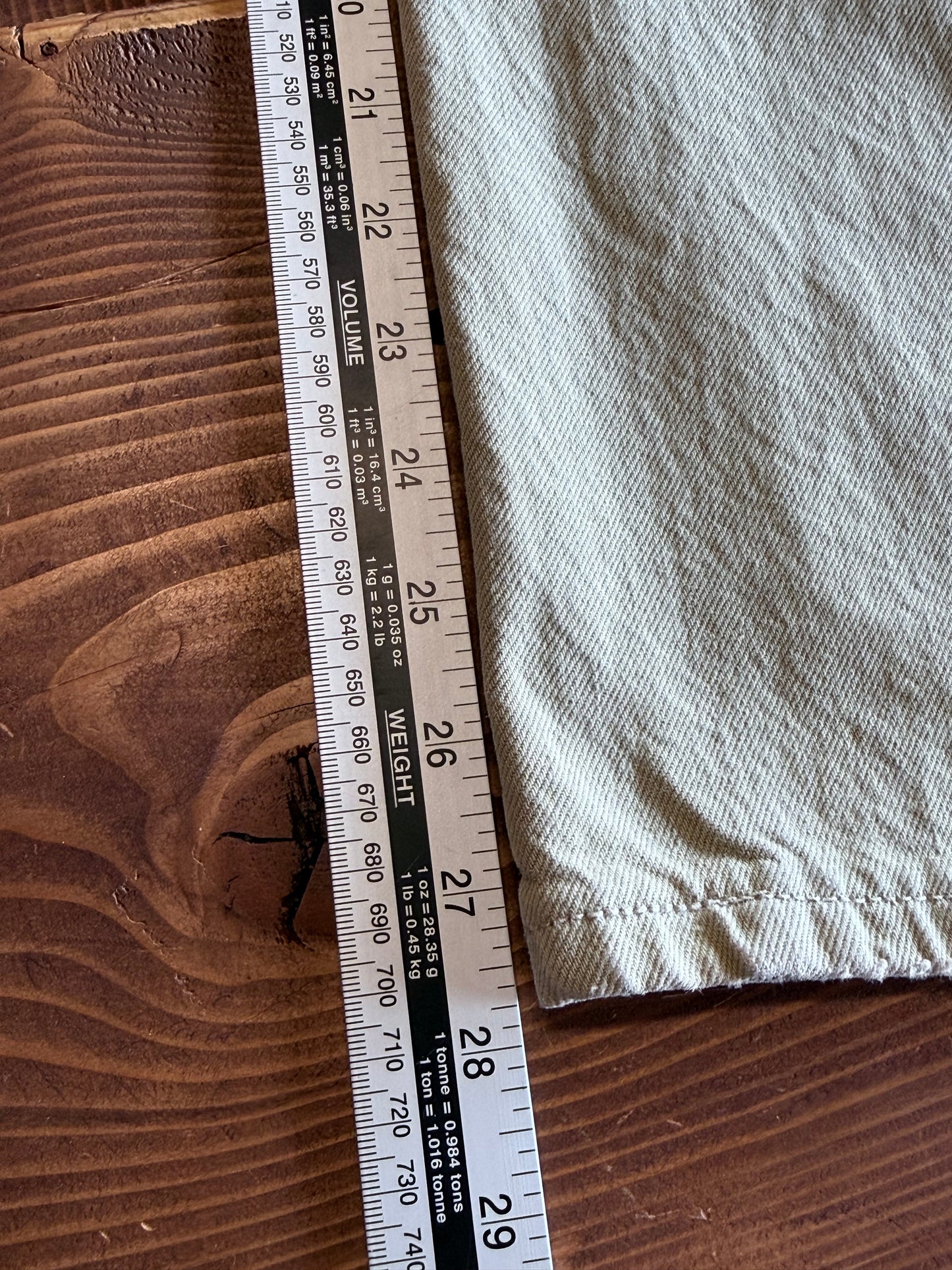Vintage Levi's Light Brown 501 Button Fly Denim Jeans Size 35x28