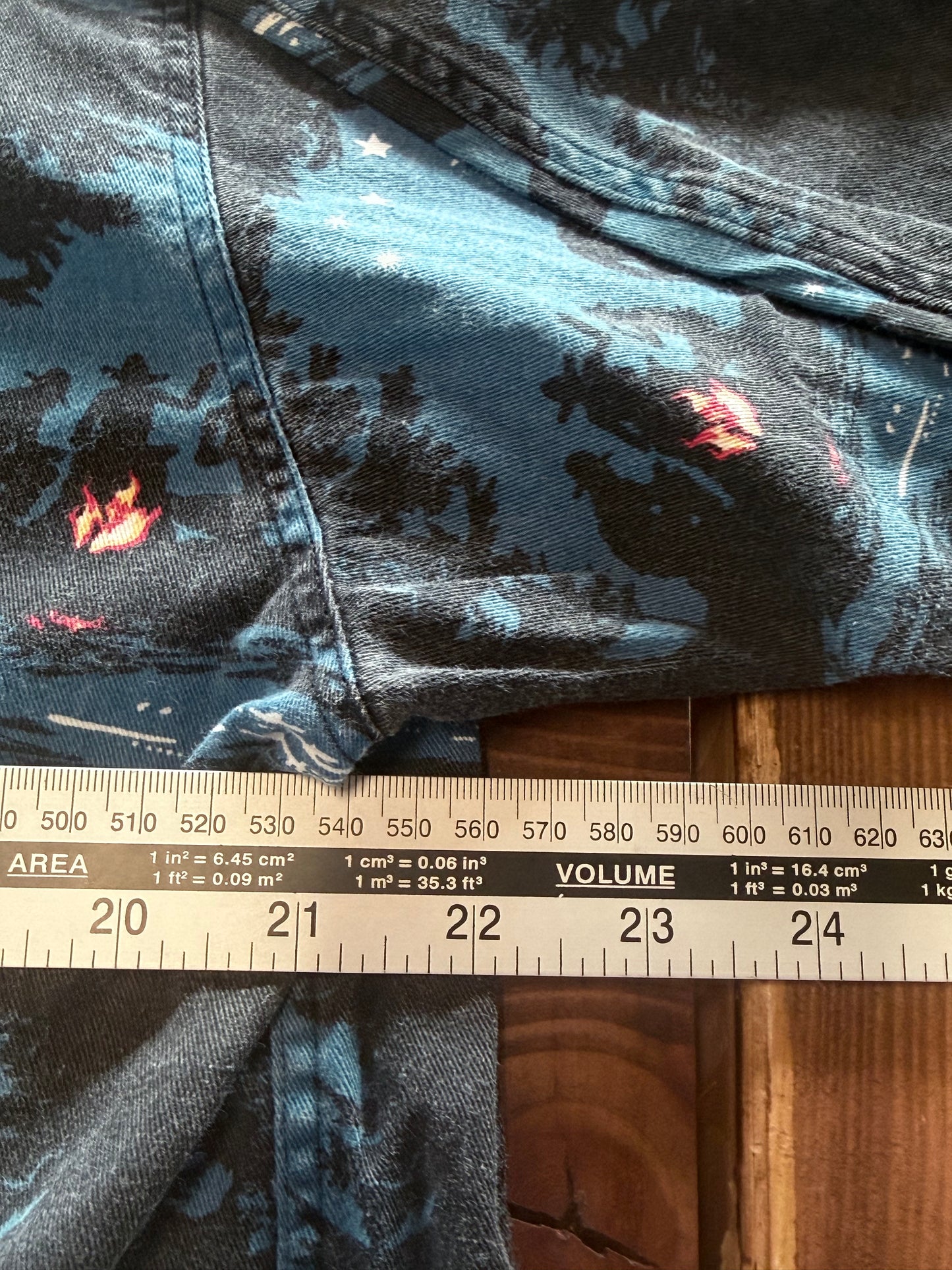 Vintage Barn Fly Western Campfire Button Up Shirt Size Large