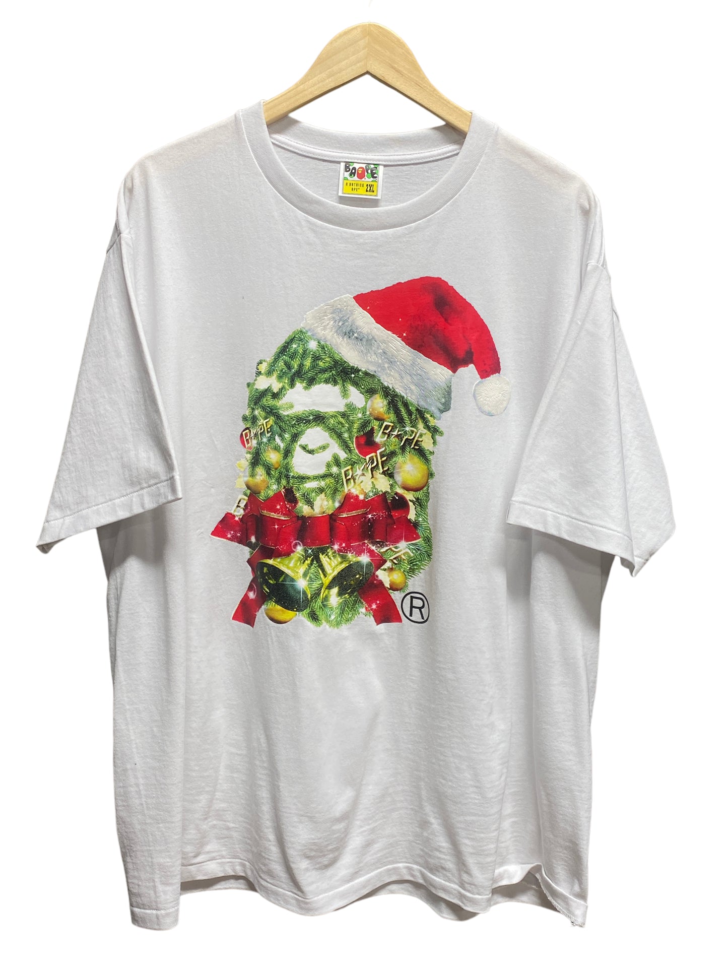 Bathing Ape Christmas Ape Head Tee Size XXL