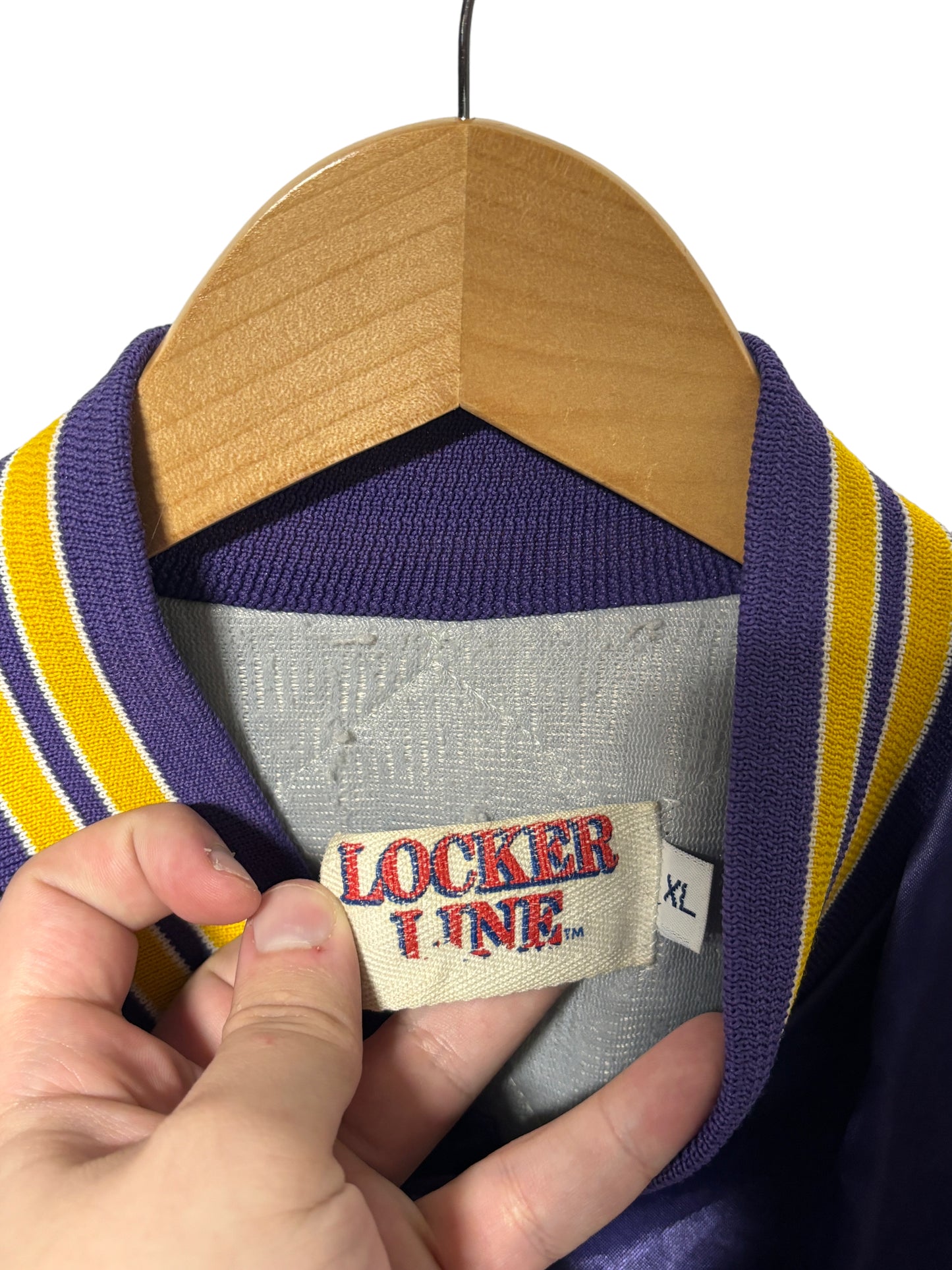 Vintage 80's Locker Line Utah Jazz Satin Bomber Style Jacket Size XL