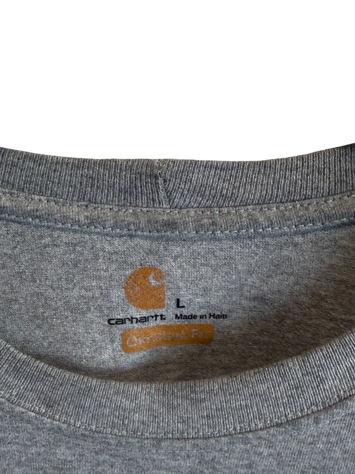 Carhartt Grey Blank Pocket Tee Size Large